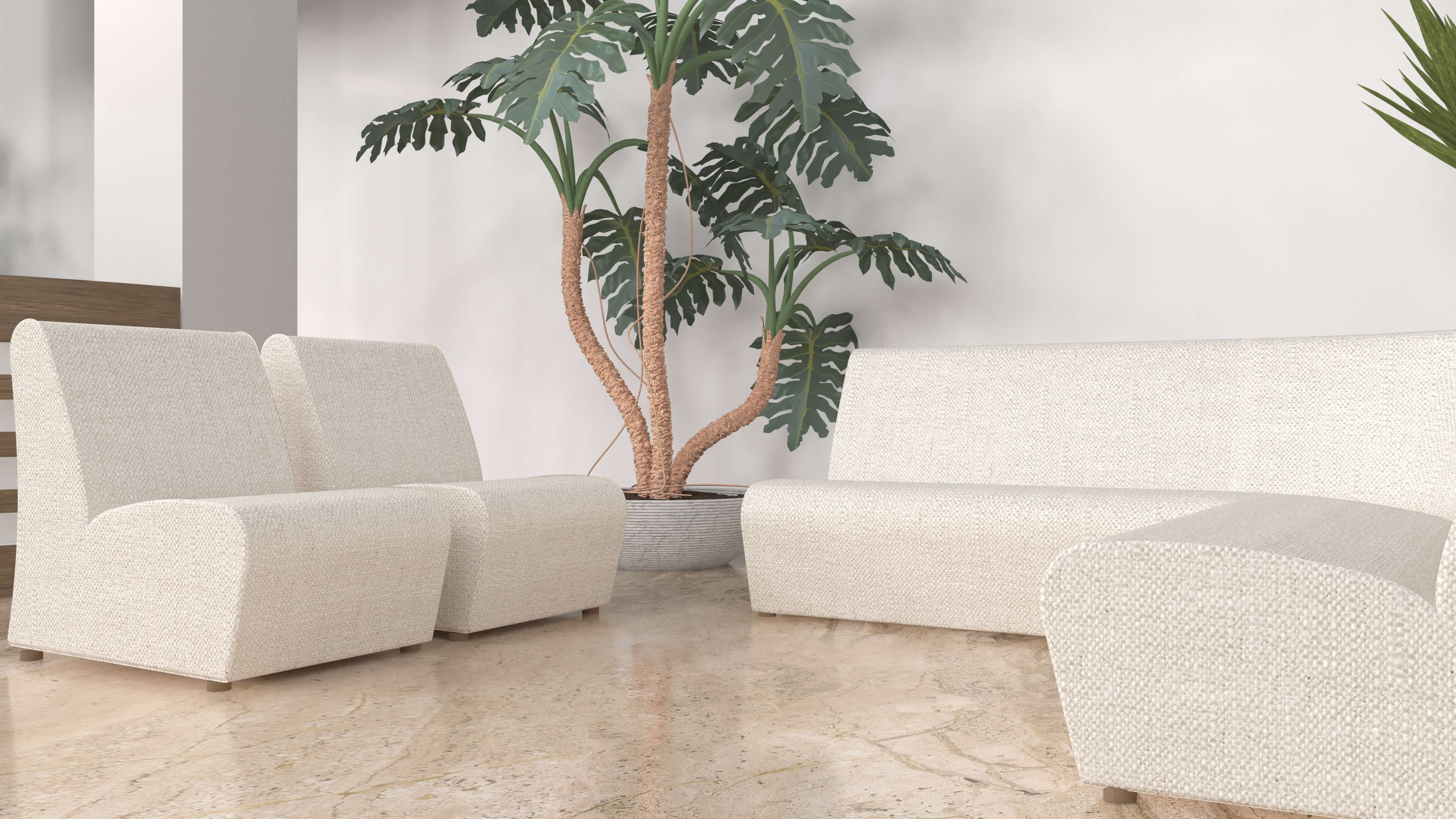 Hotel Lobby Scene 3D Model