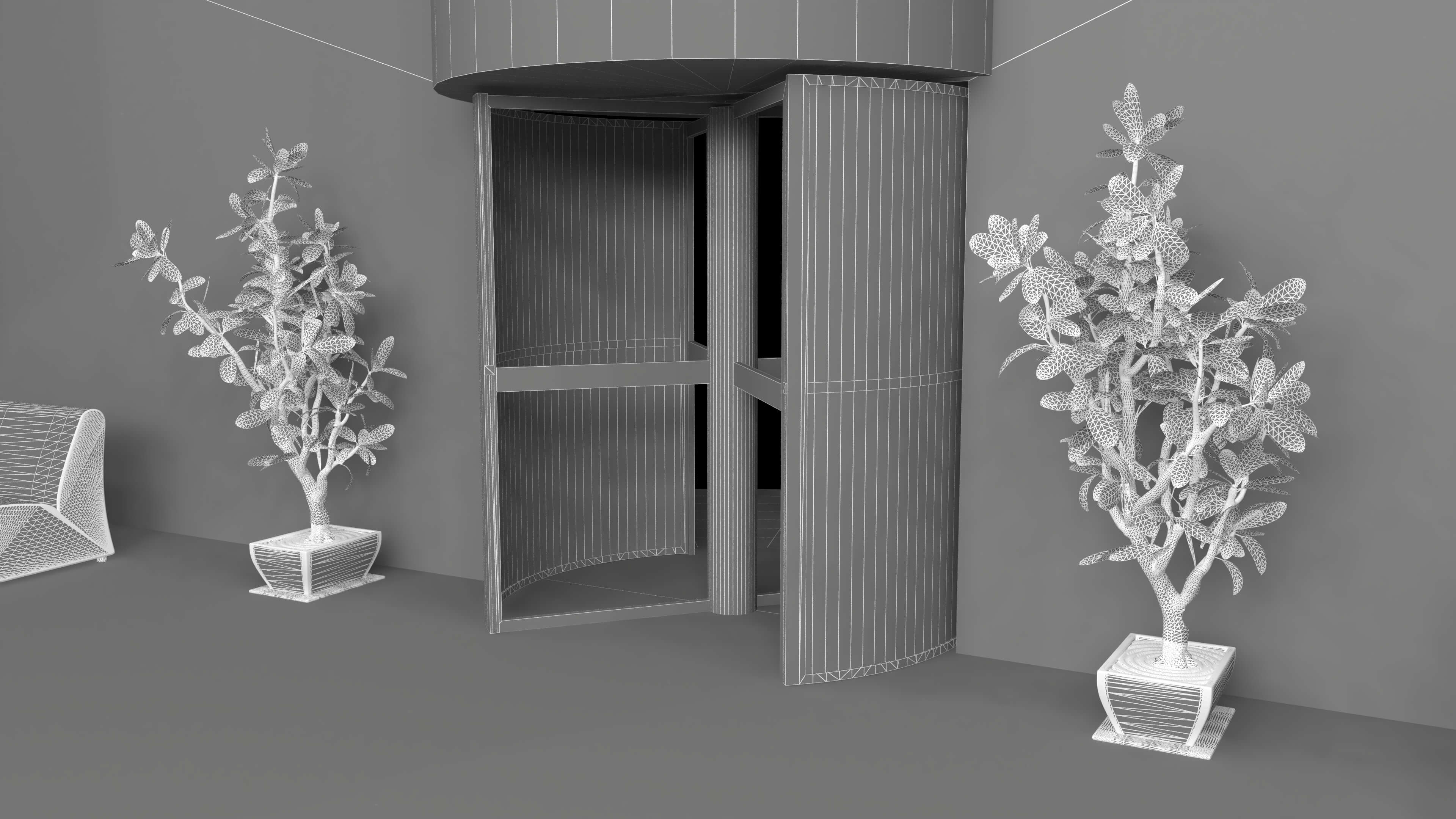 Hotel Lobby Scene 3D Model