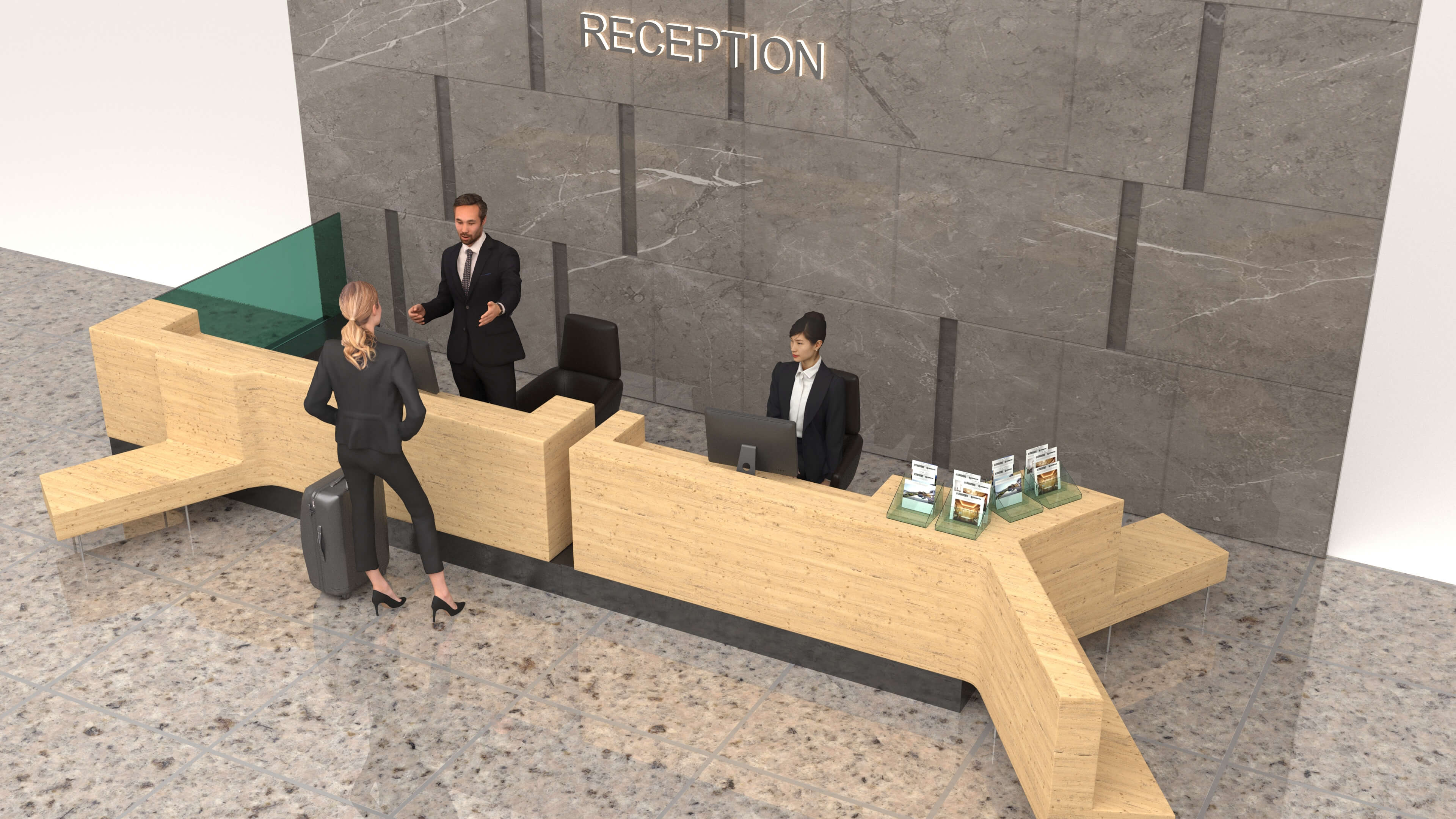 Hotel Reception 3D Model
