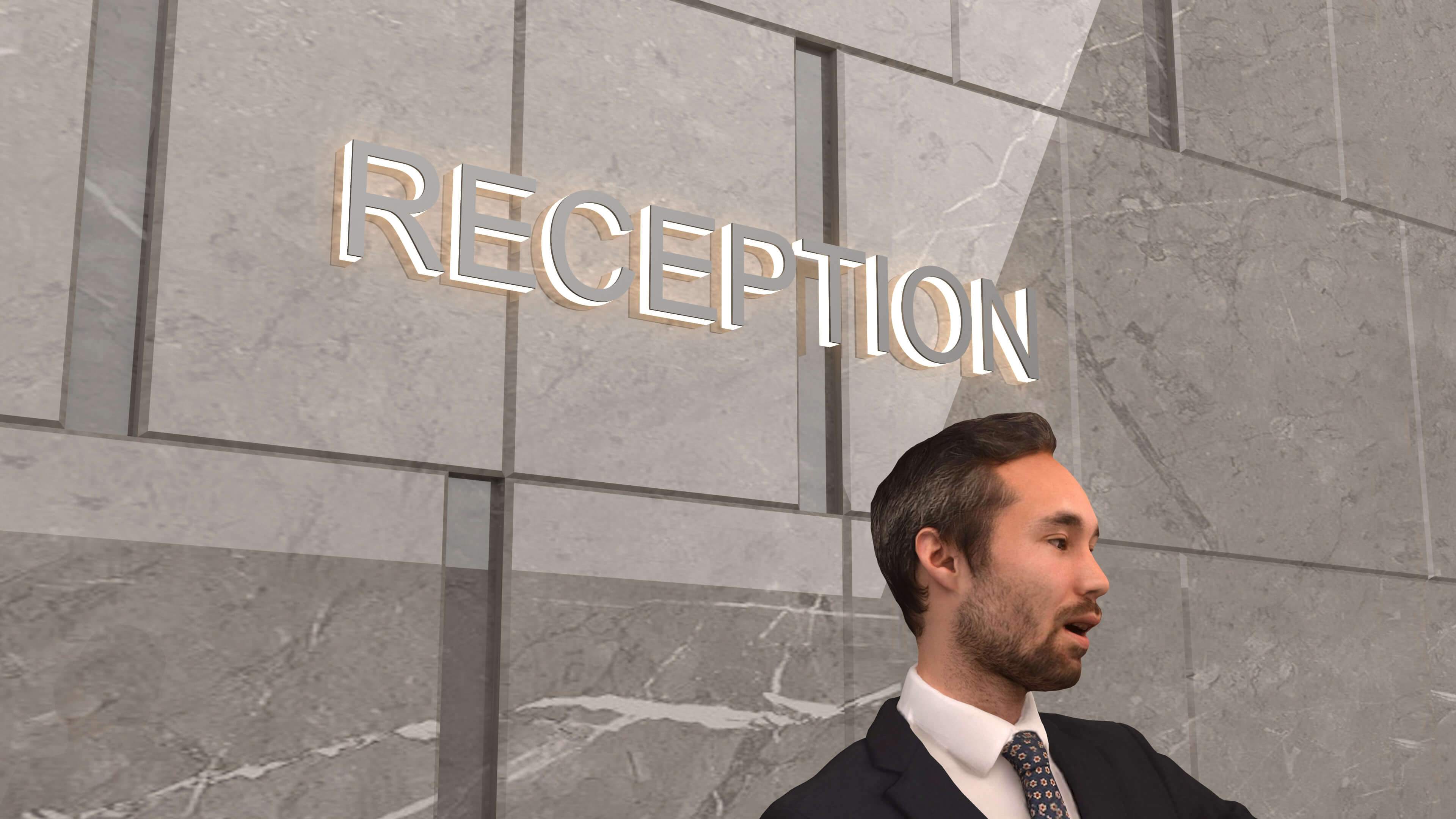 Hotel Reception 3D Model