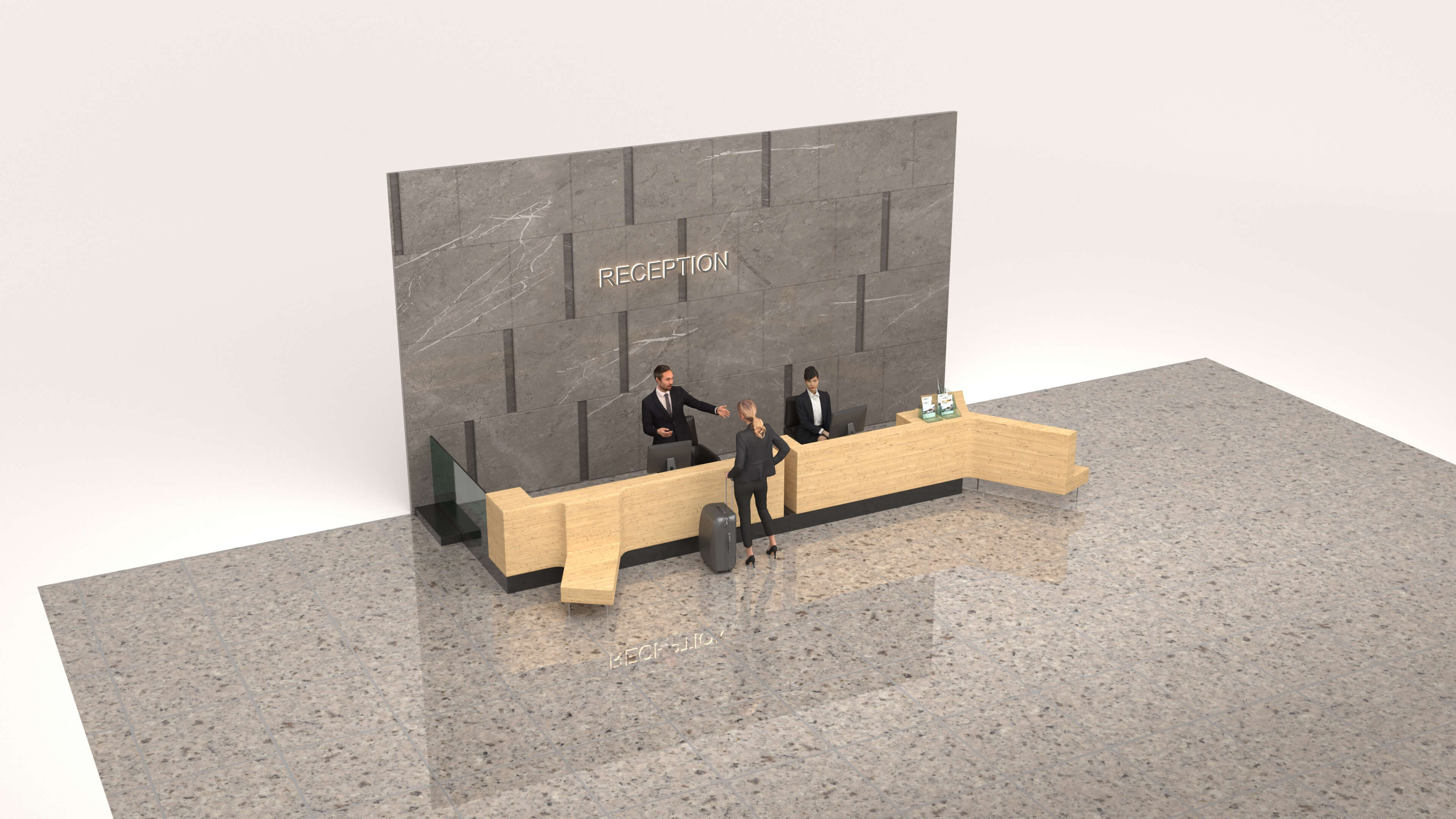 Hotel Reception 3D Model