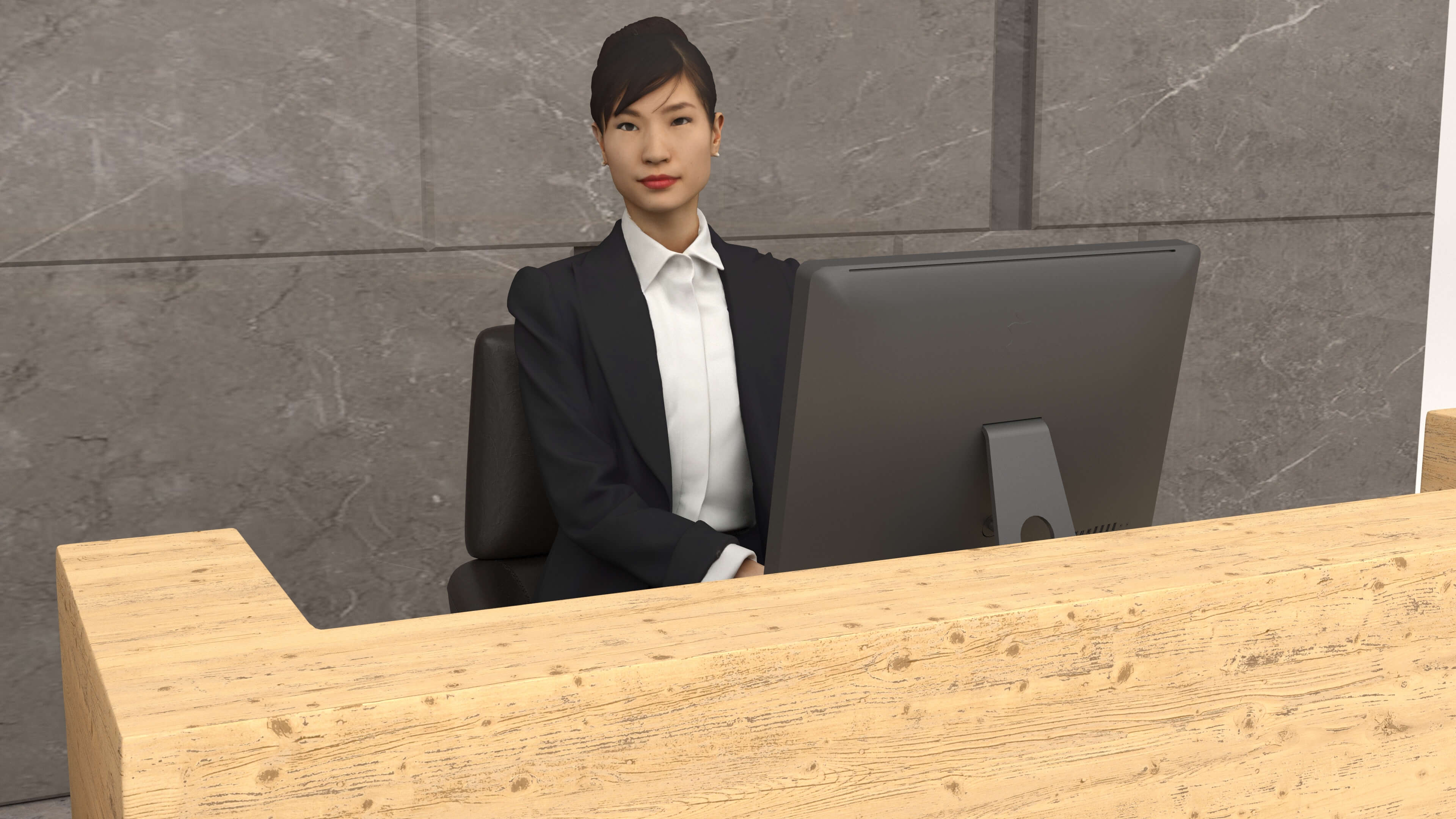 Hotel Reception 3D Model