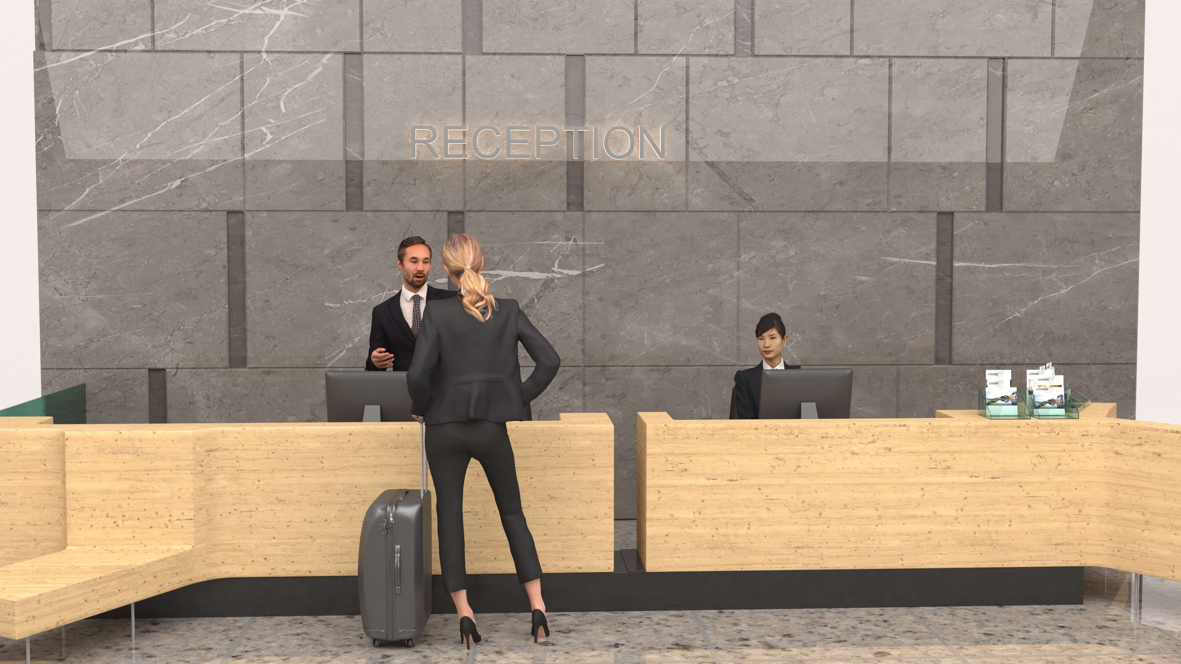 Hotel Reception 3D Model