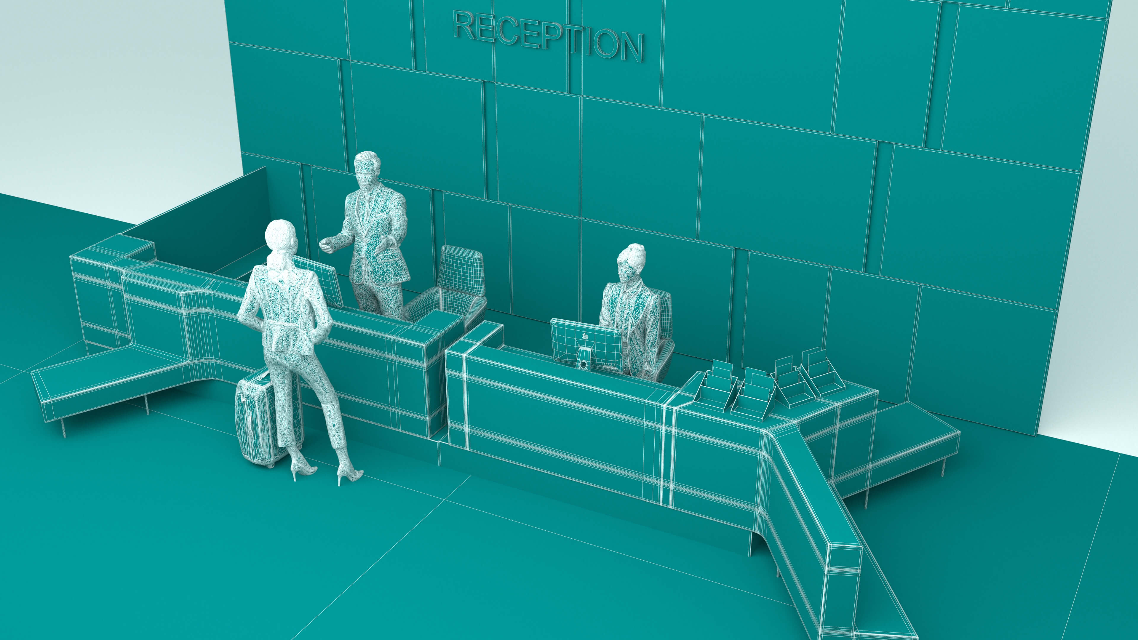 Hotel Reception 3D Model