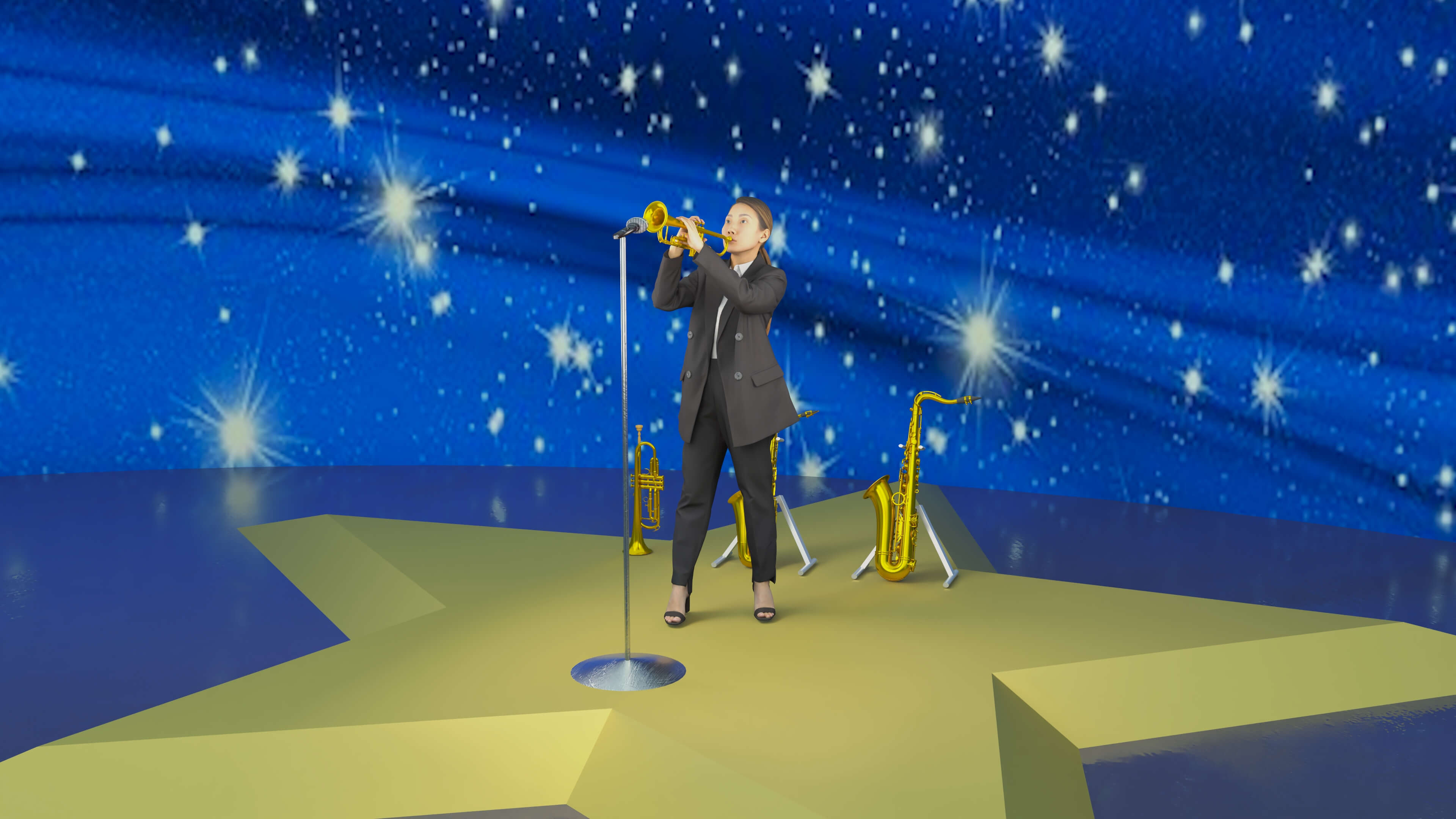 Jazz Clup Stage 3D Model