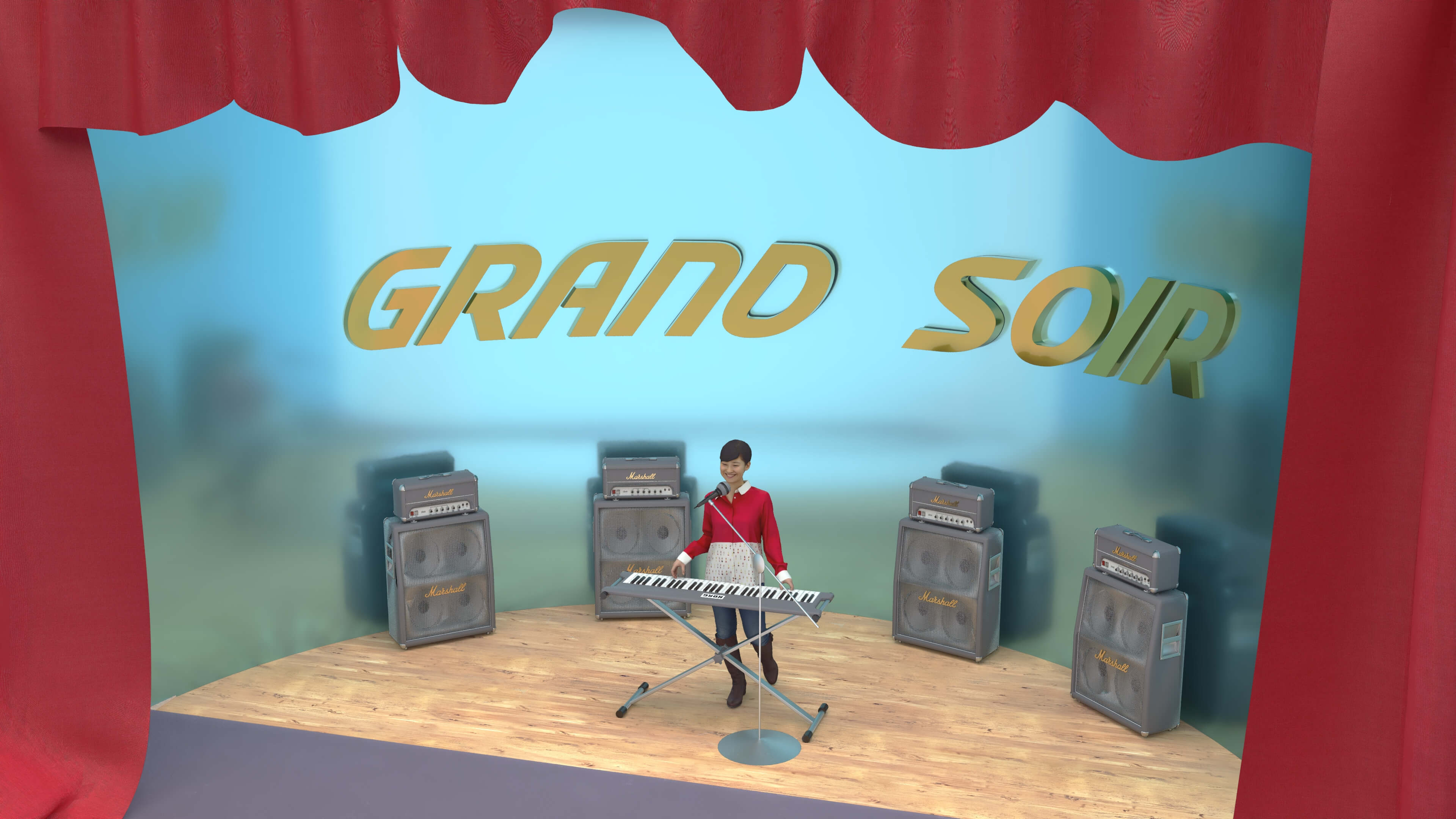Keyboardist Musician 3D Model