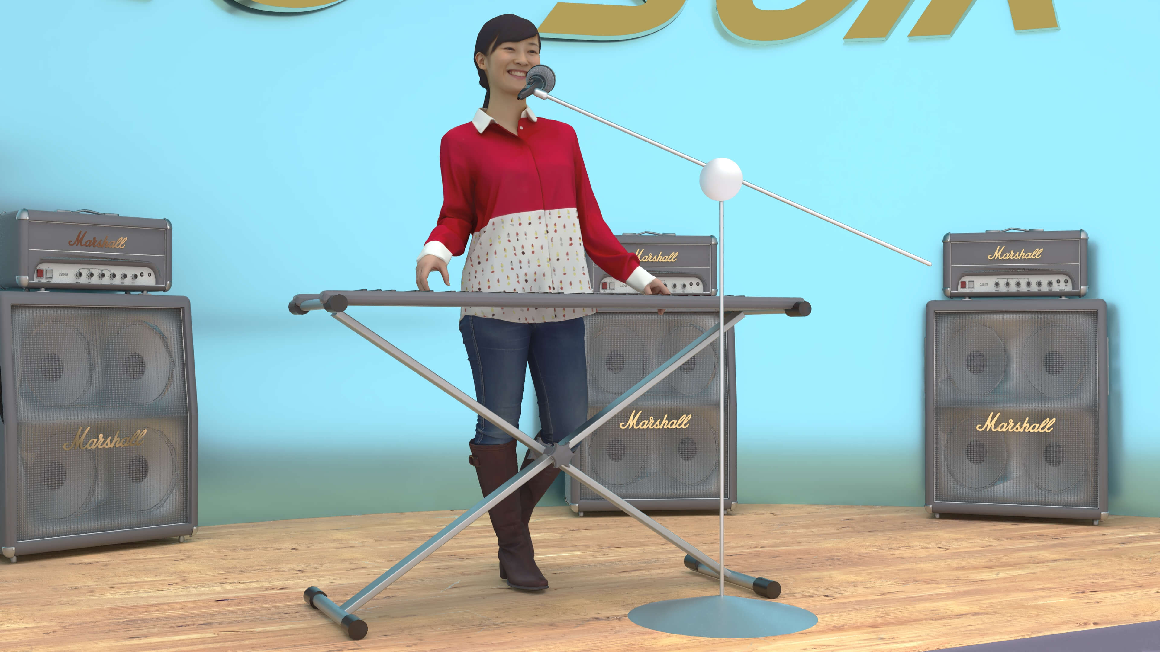 Keyboardist Musician 3D Model
