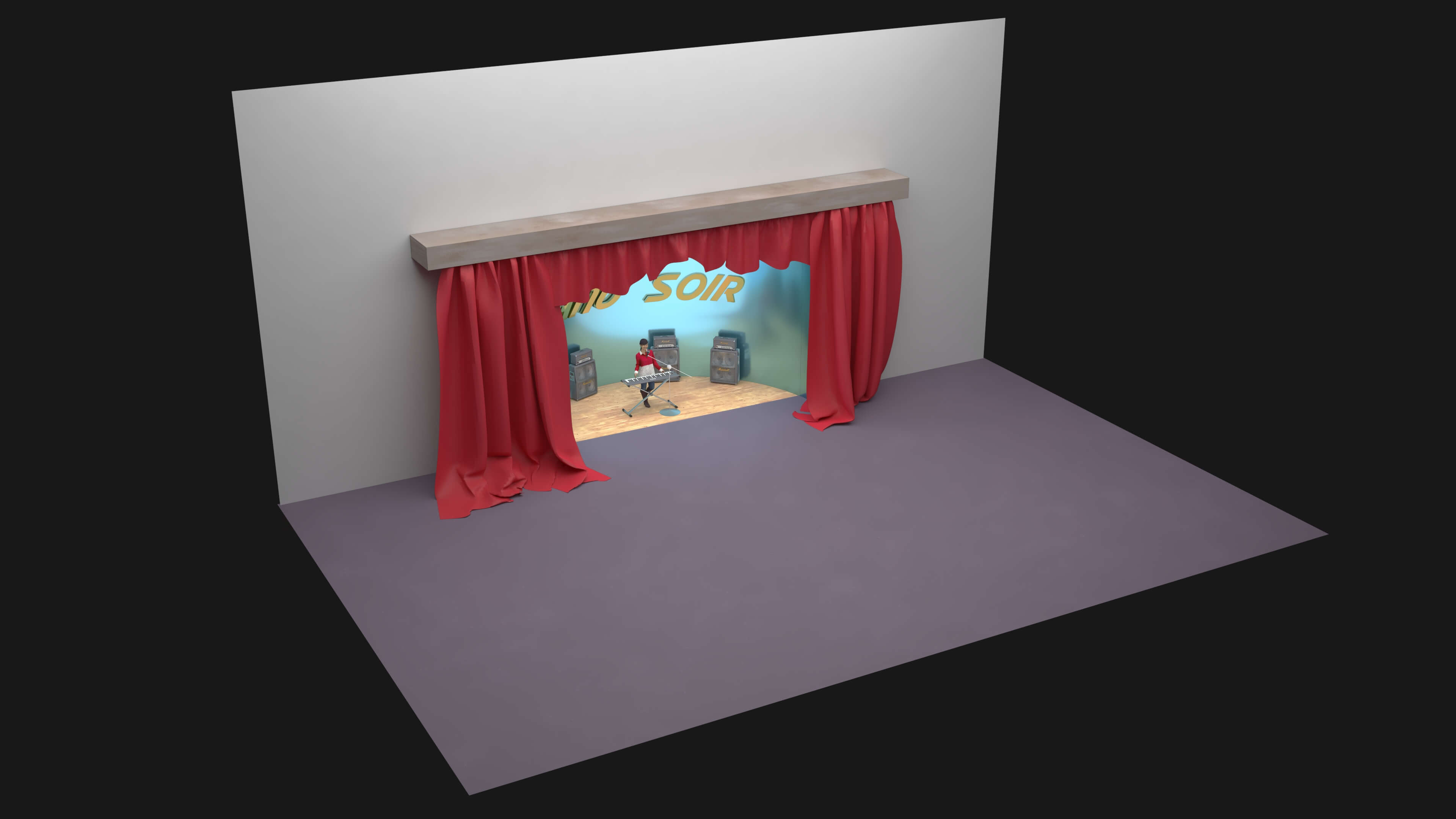 Keyboardist Musician 3D Model