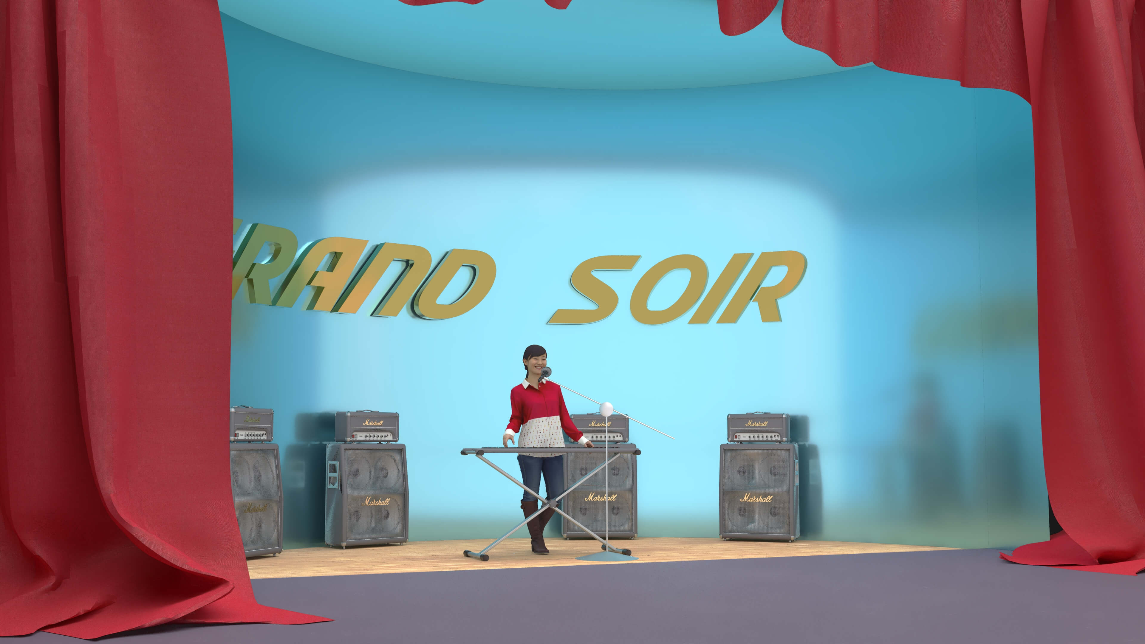 Keyboardist Musician 3D Model