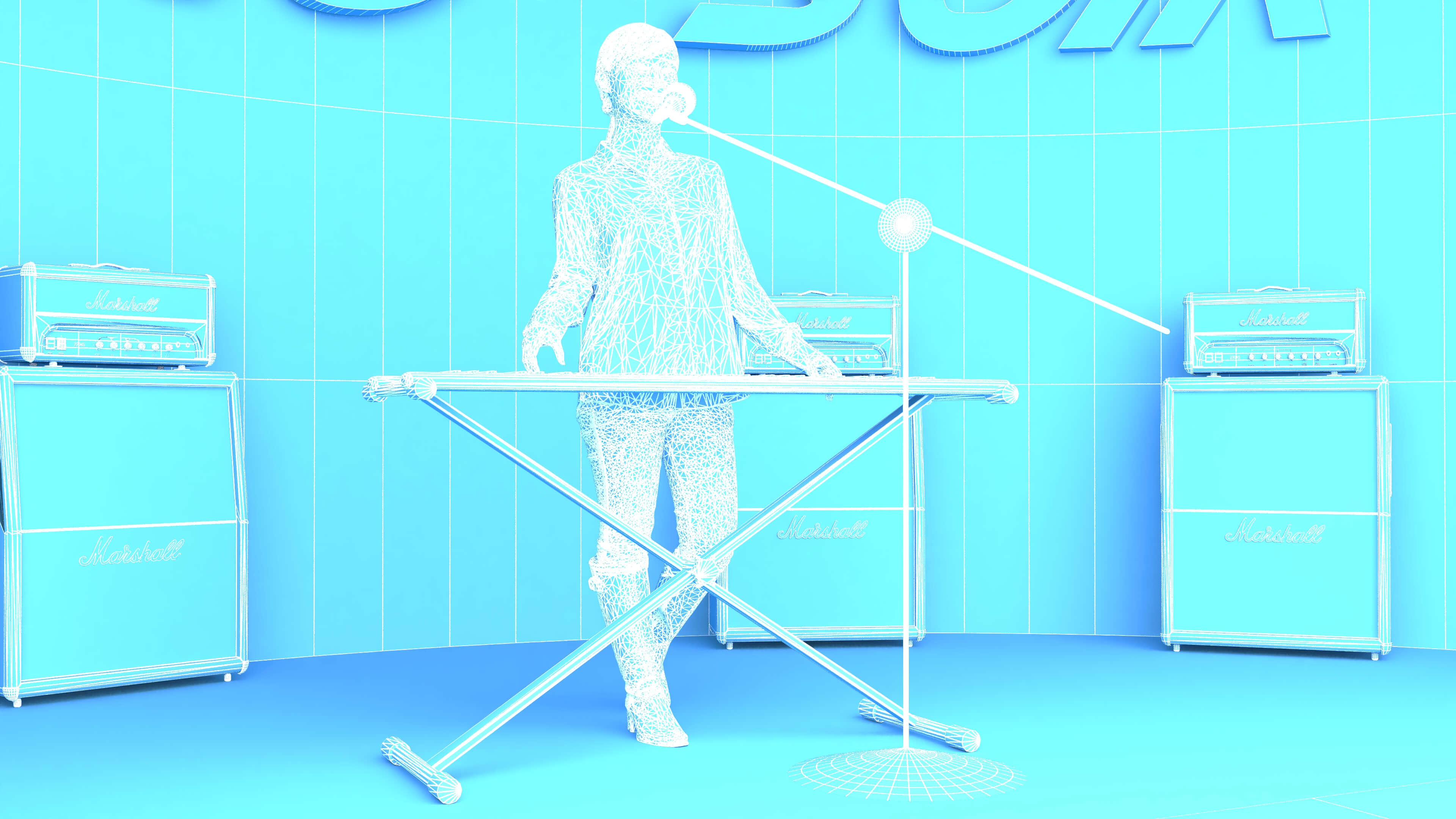 Keyboardist Musician 3D Model