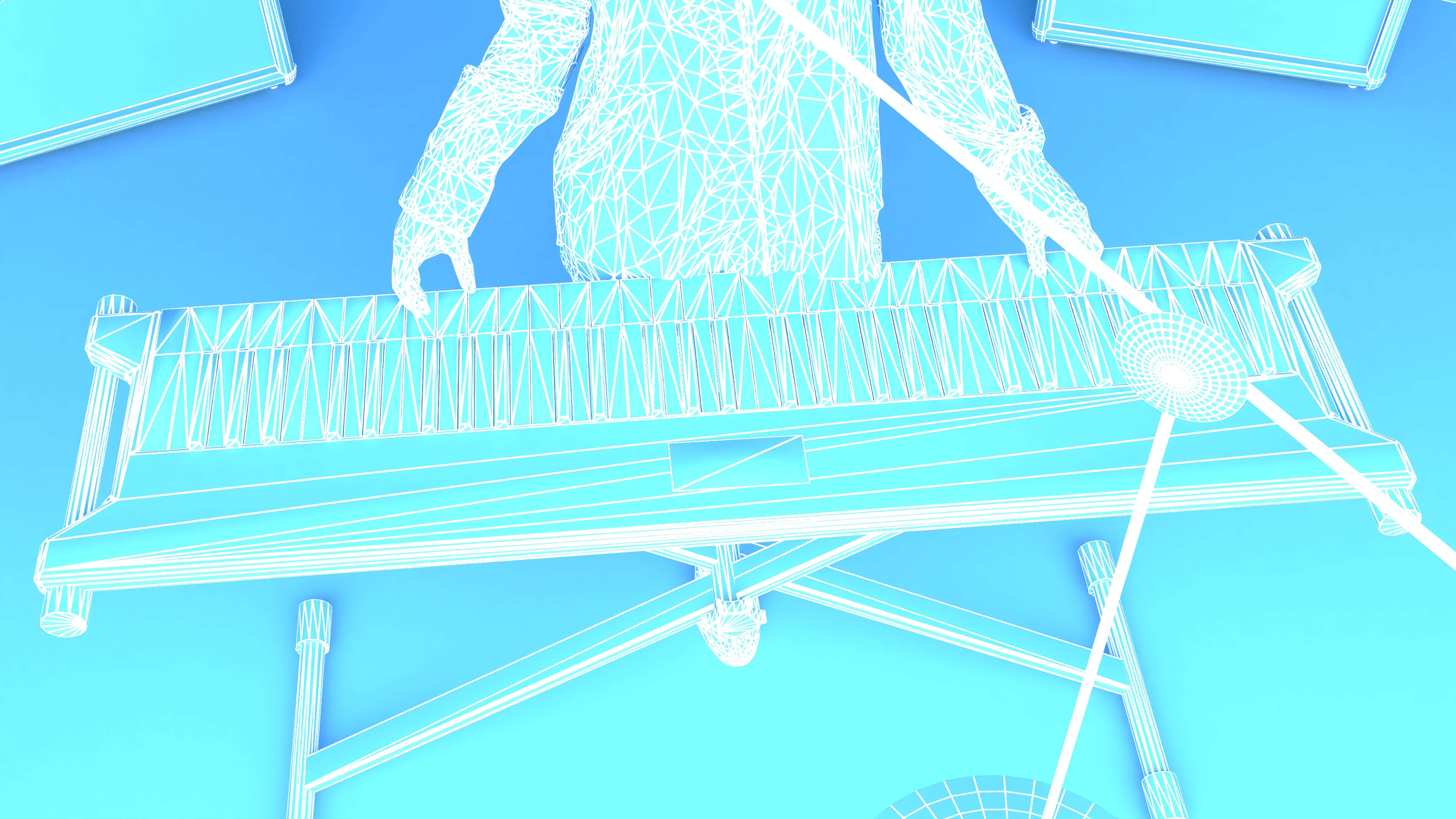 Keyboardist Musician 3D Model
