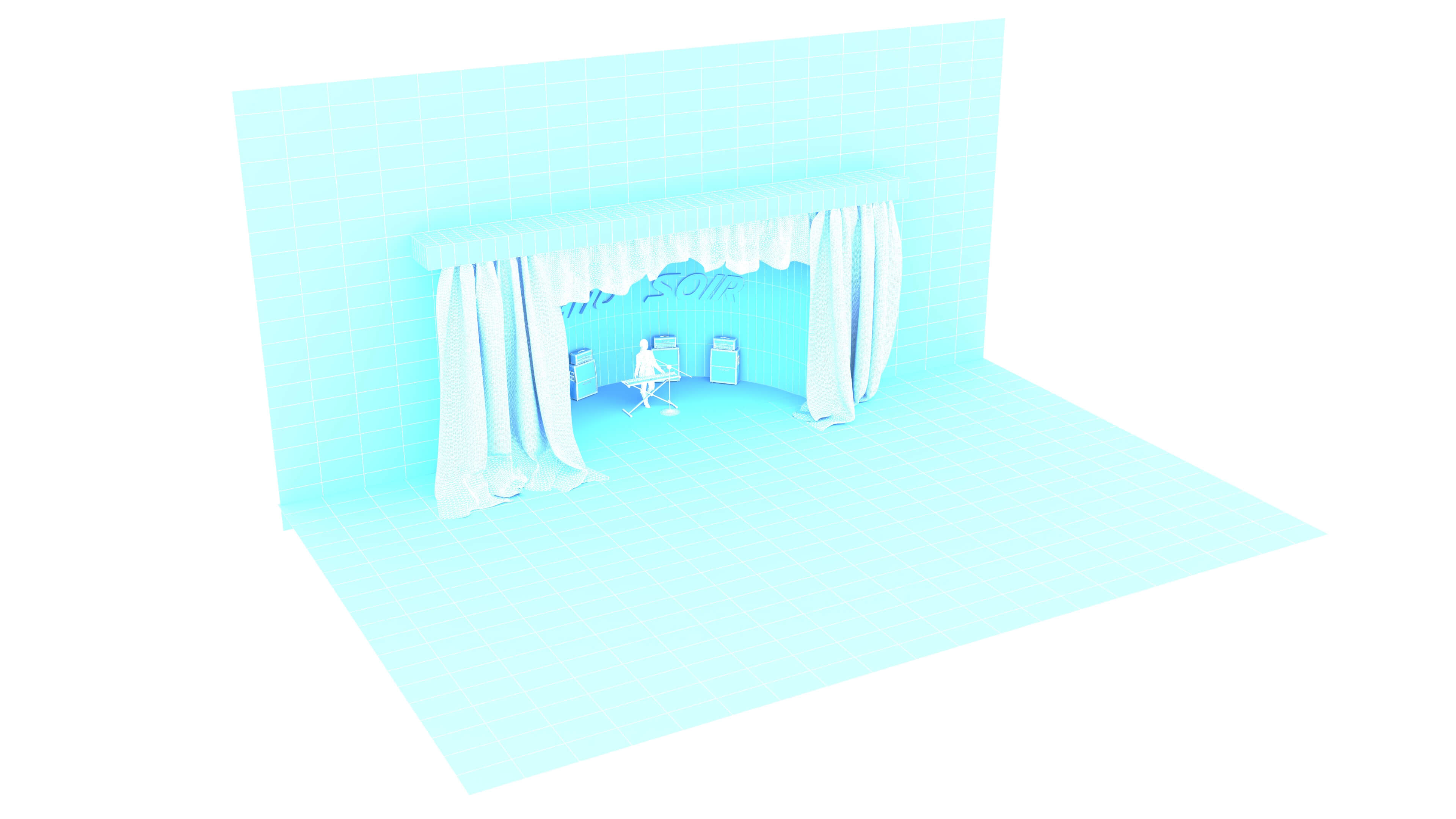 Keyboardist Musician 3D Model