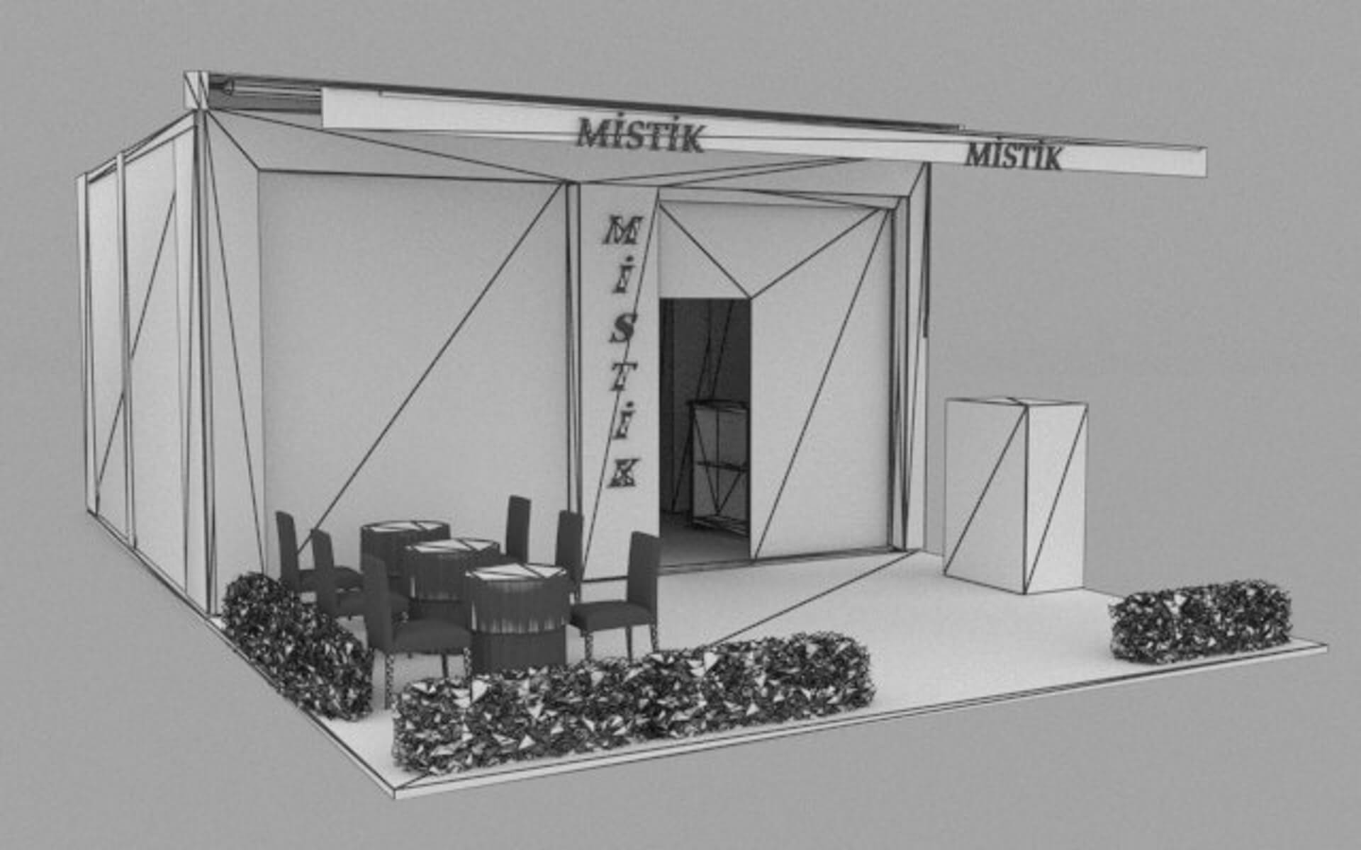 Mistik Cafe Shop 3D Model
