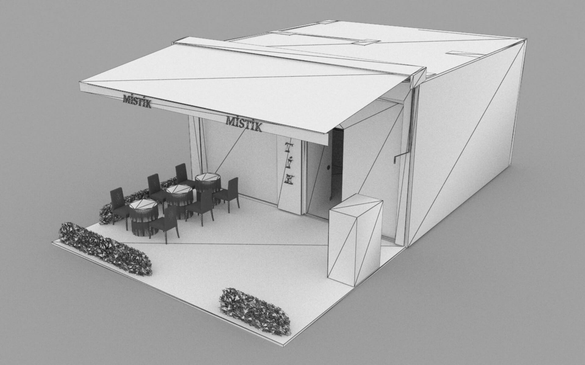 Mistik Cafe Shop 3D Model