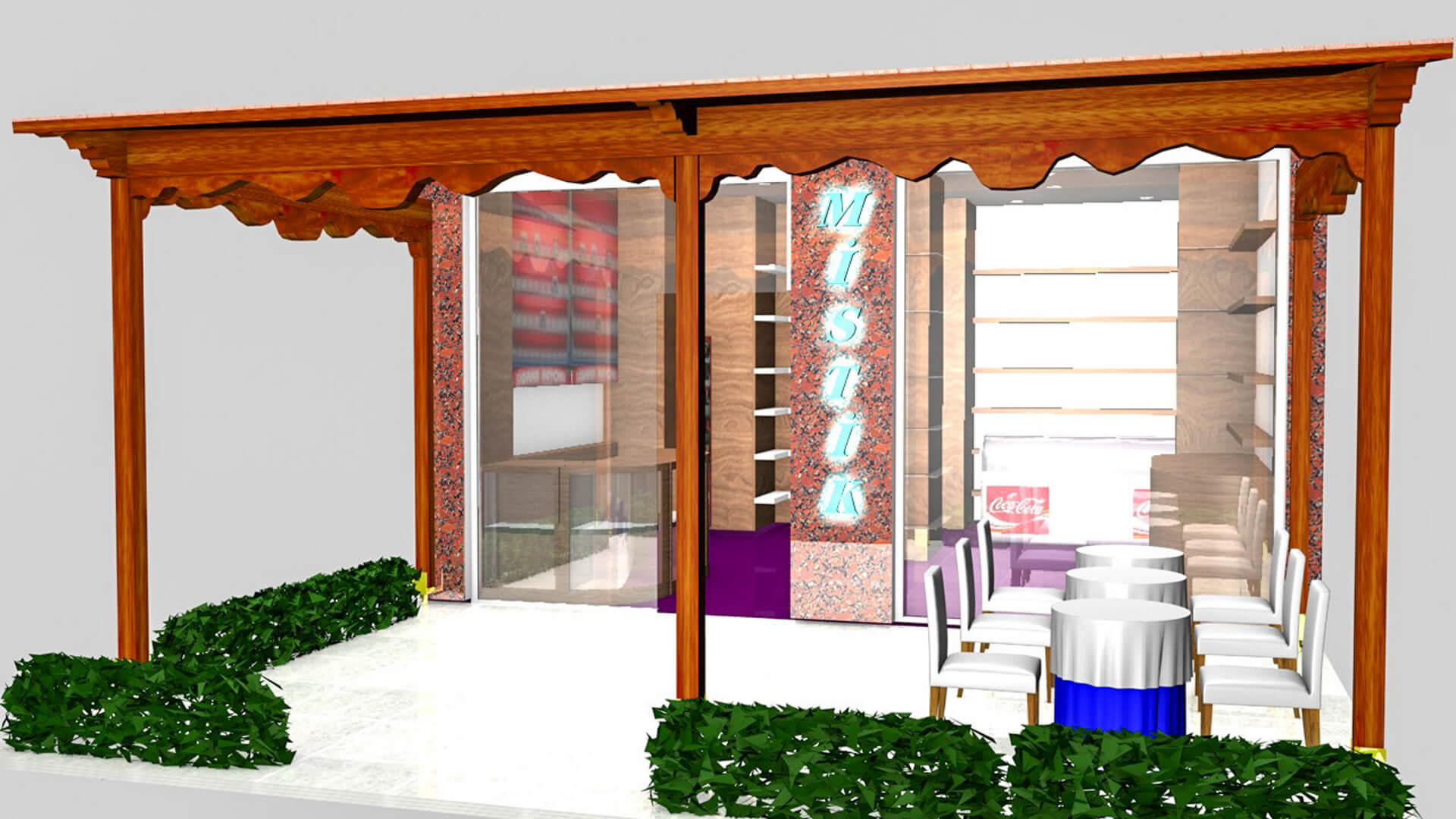 Mistik Cafe Shop 3D Model