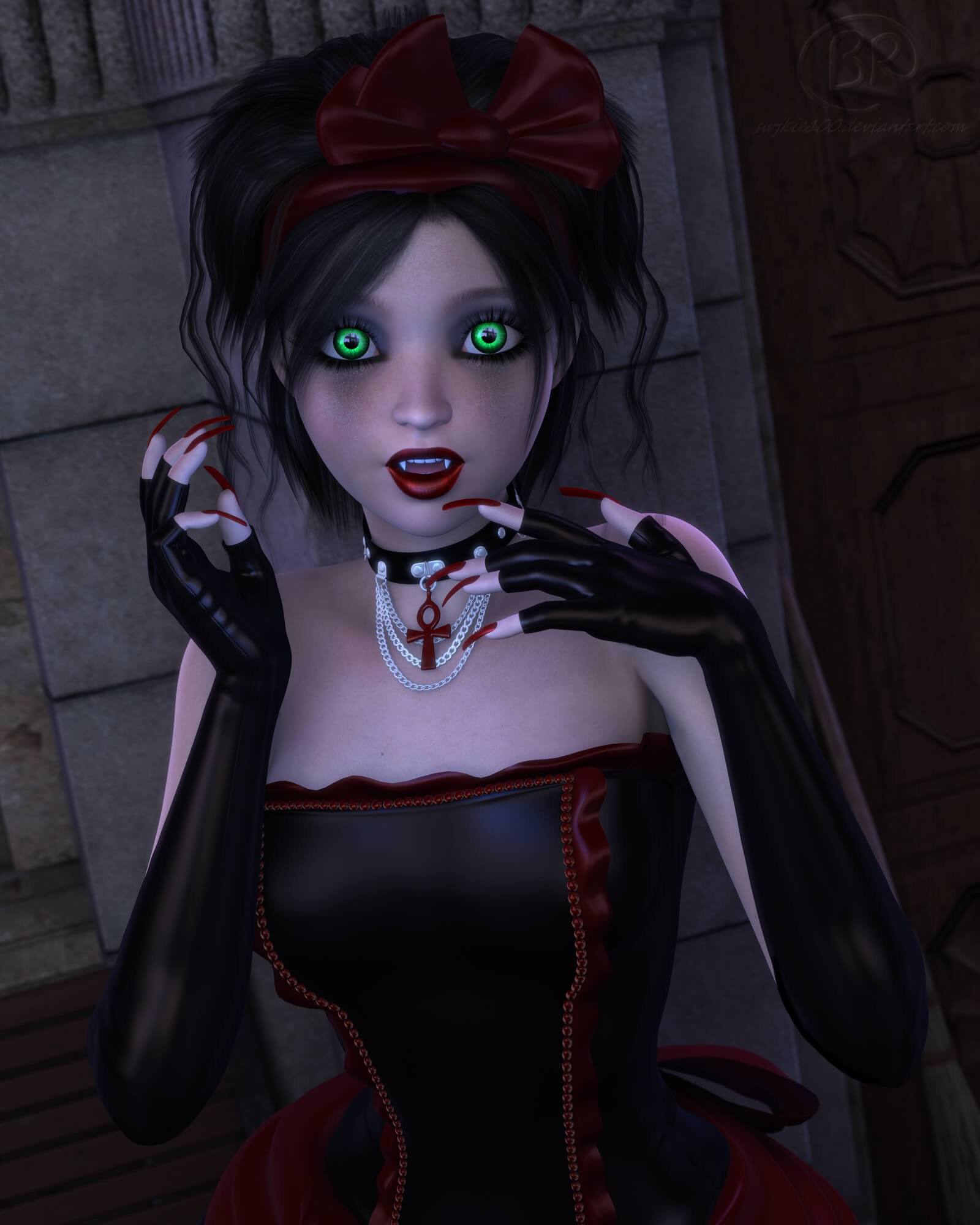 HalloVamp Denise 3D Render, Digital Artwork by Pinspotter