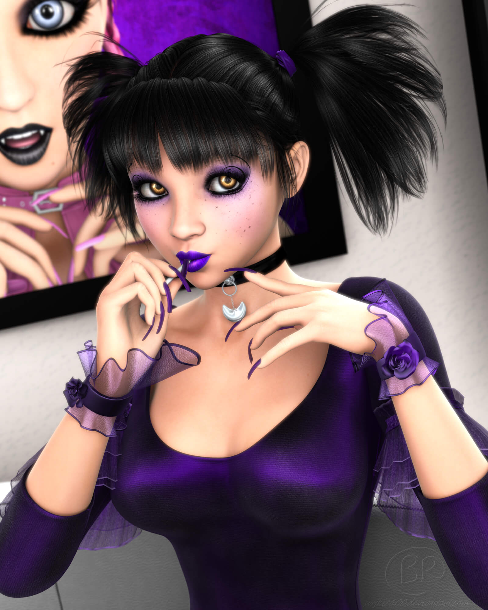 Halloween Cutie 2026 Bianca 3D Render, Digital Artwork by Pinspotter