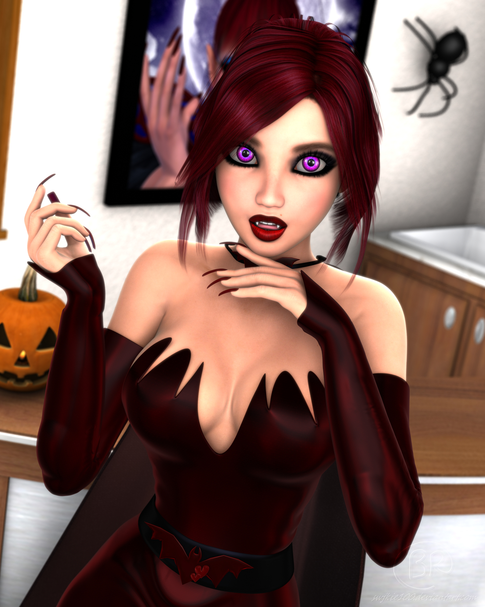 Halloween Cutie 2026 Luna 3D Render, Digital Artwork by Pinspotter