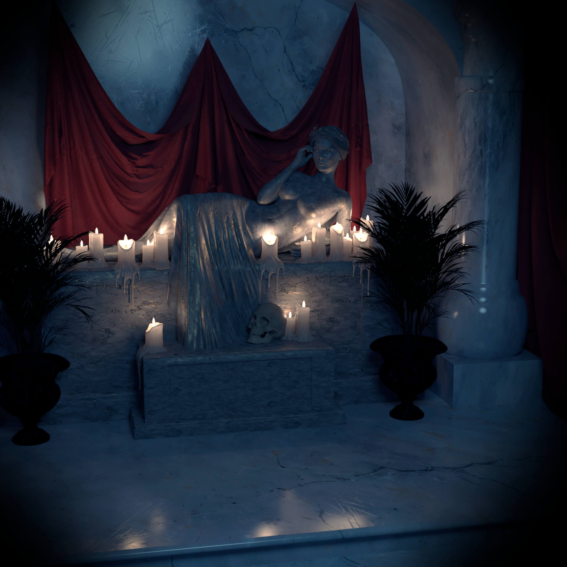 Martyrs Crypt 3D Render, Digital Artwork by pollonix13
