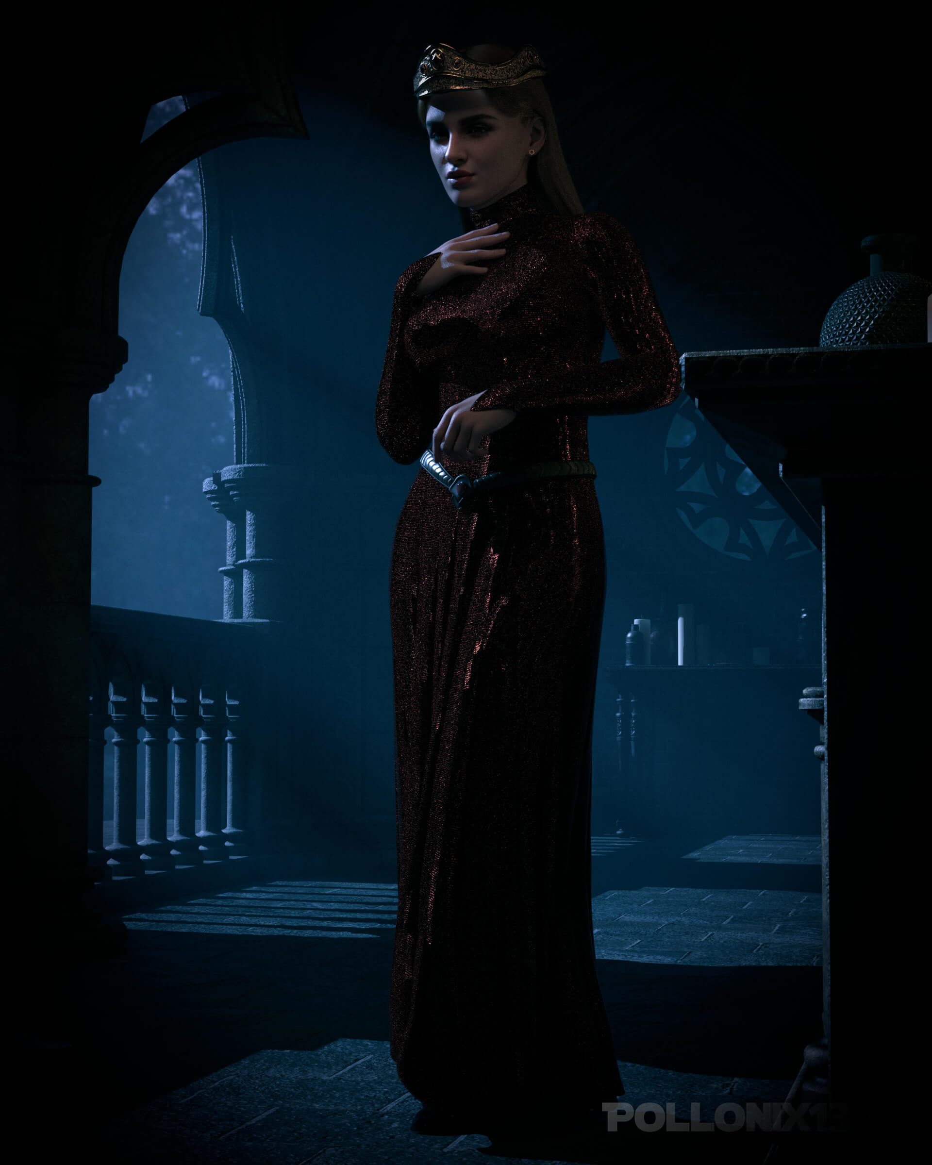 Night Queen 3D Render, Digital Artwork by pollonix13