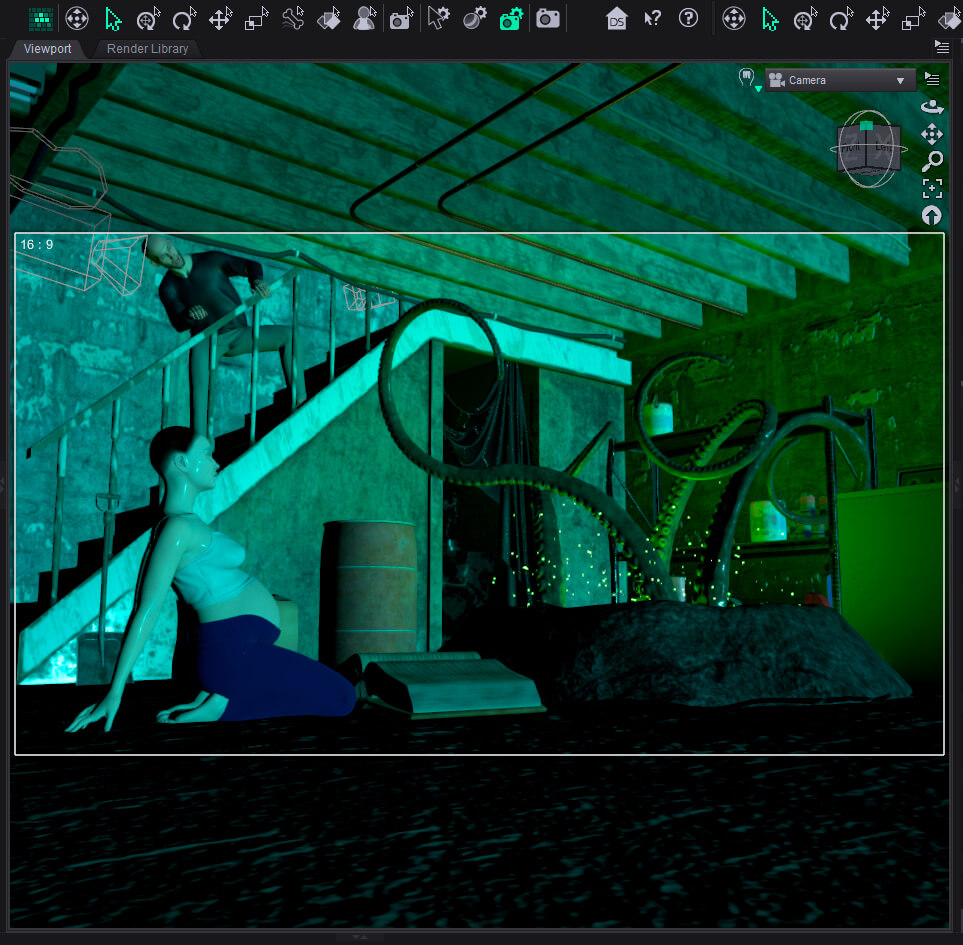 Secrets on the Basement 3D Render, Digital Artwork by pollonix13