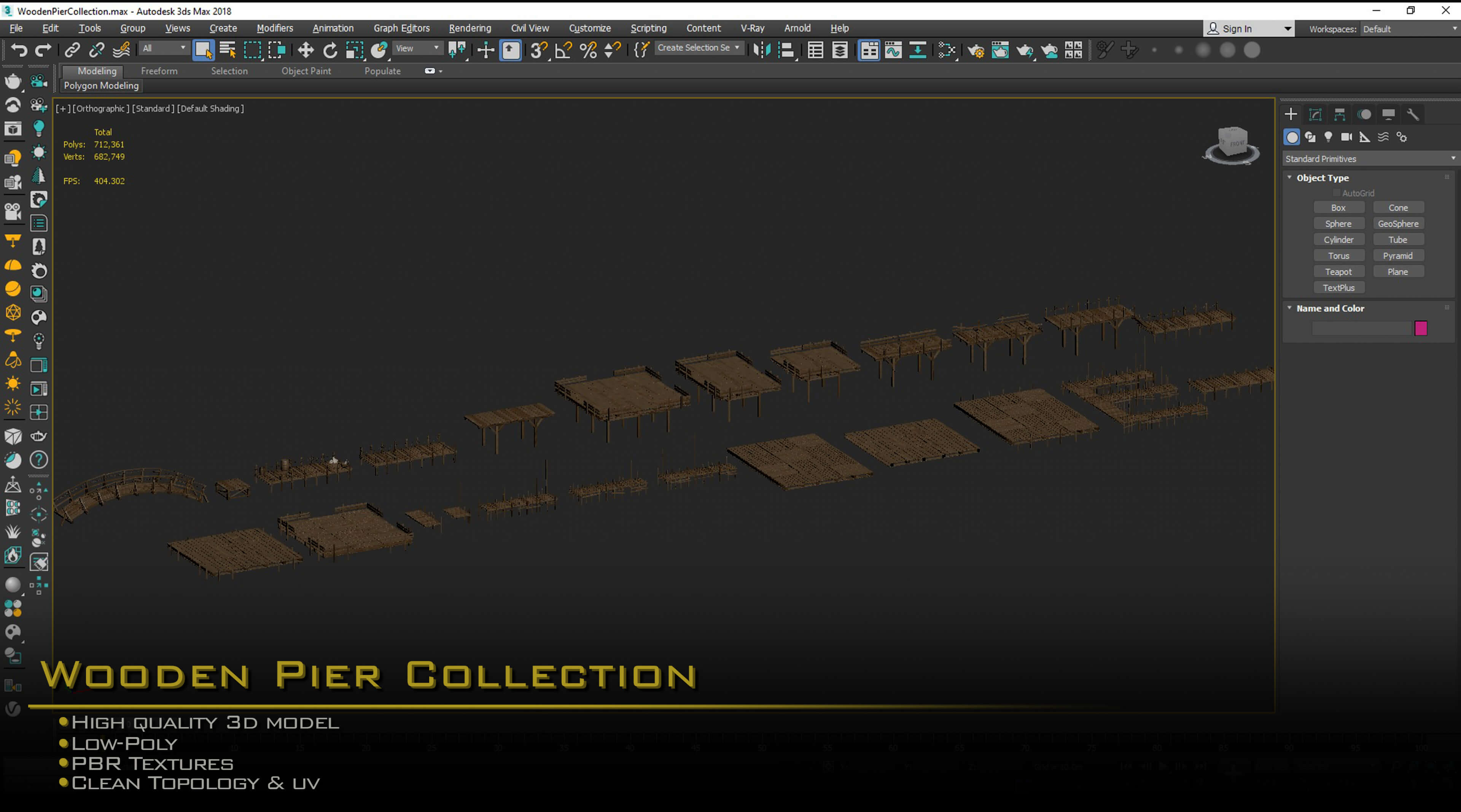 20 Wooden Pier Collection 3D Model
