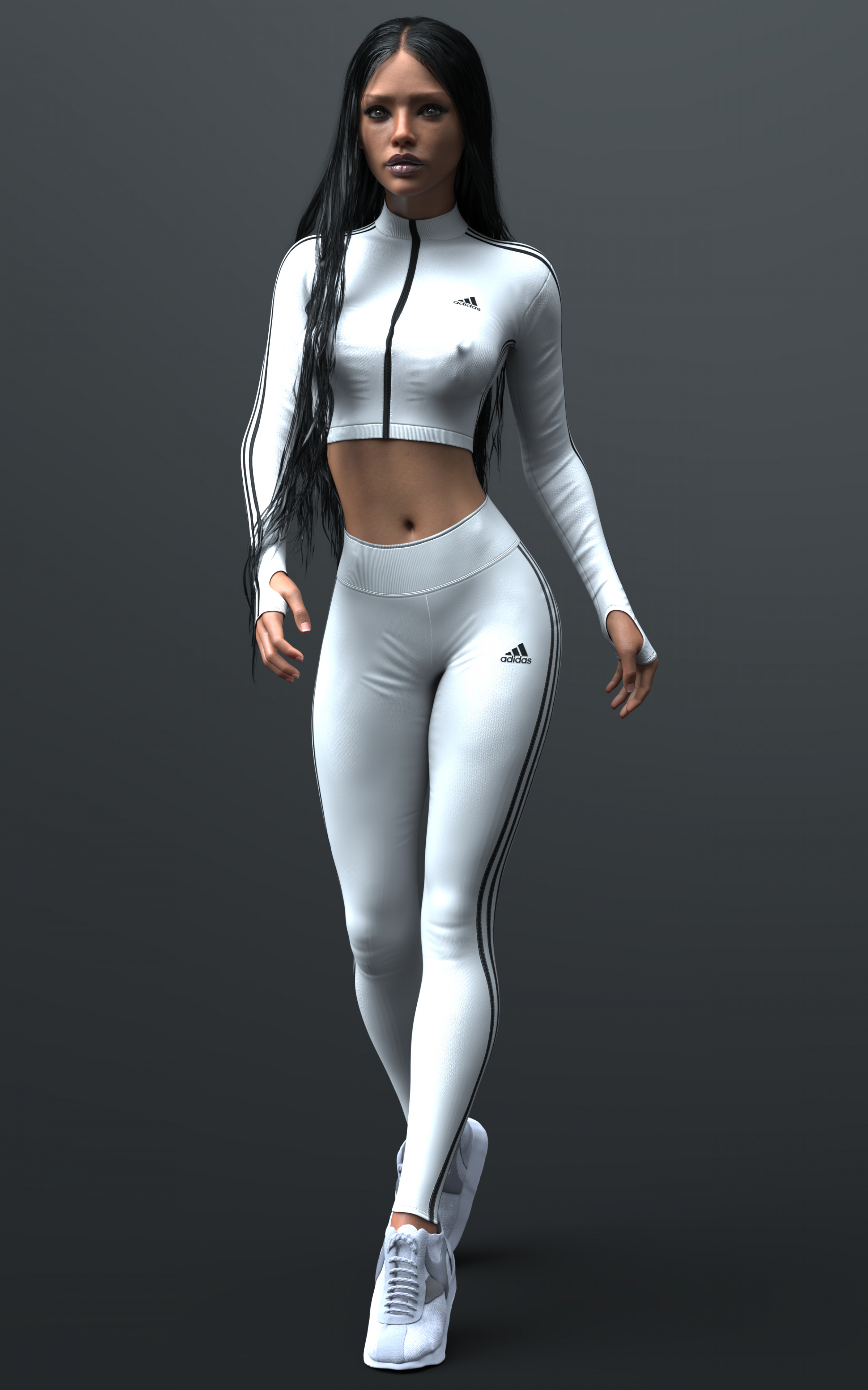 Adidas Style 3D Render, Digital Artwork by Ponce