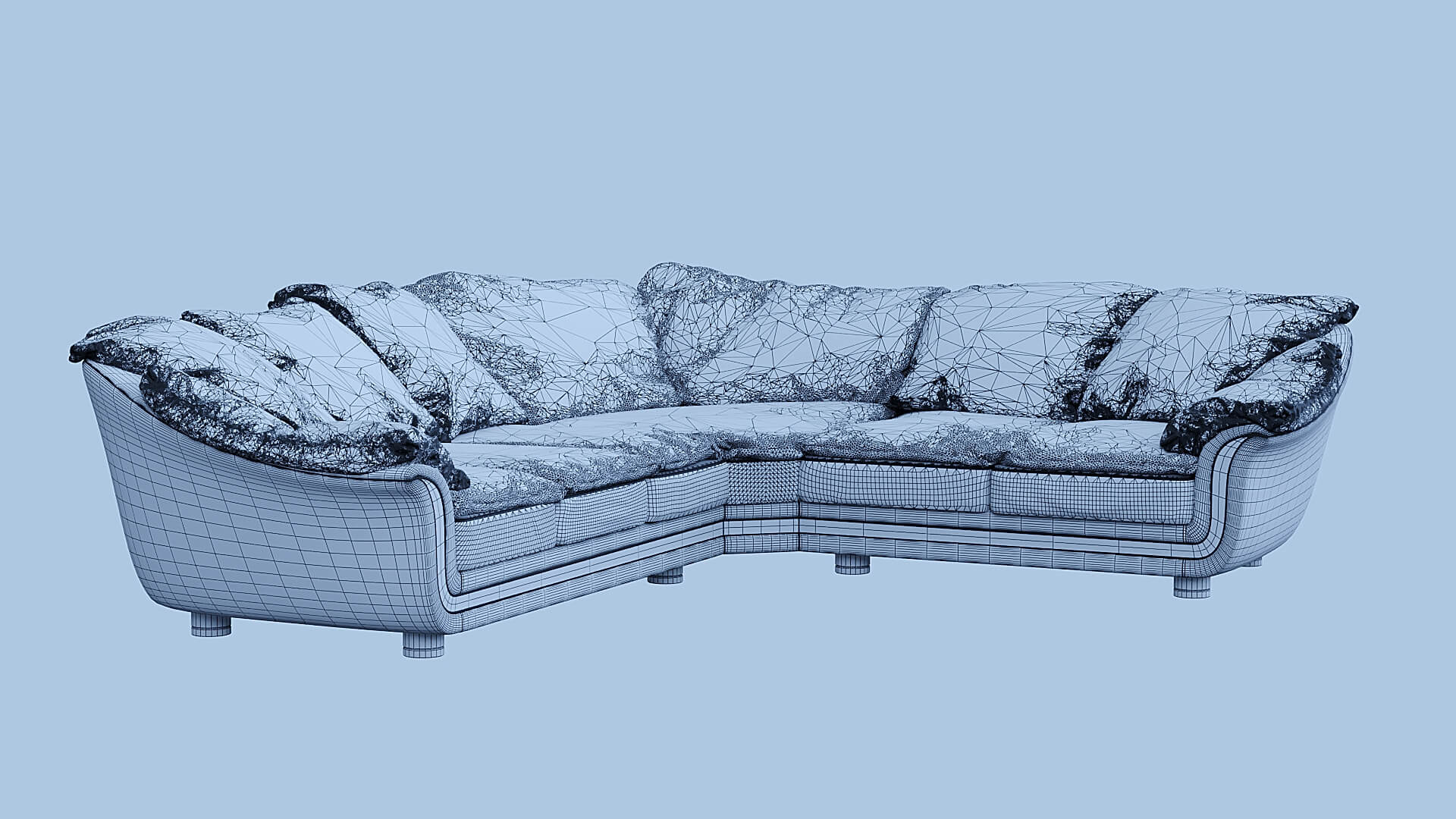 Angular Sofa 3D Model