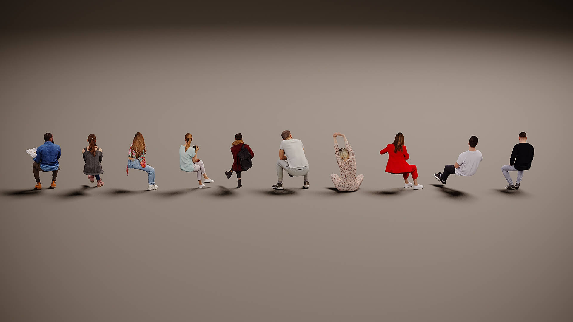 Models of People X 10 00 3D Model
