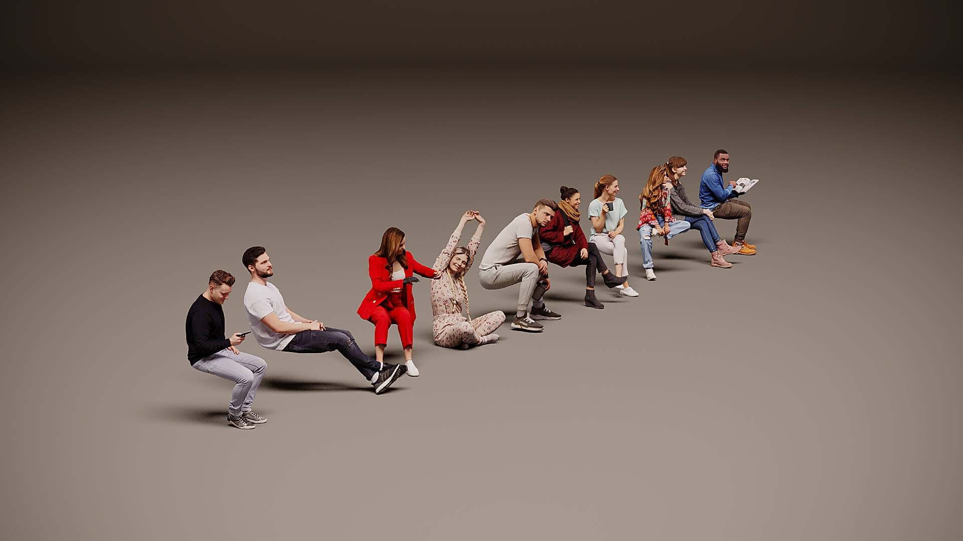 Models of People X 10 00 3D Model