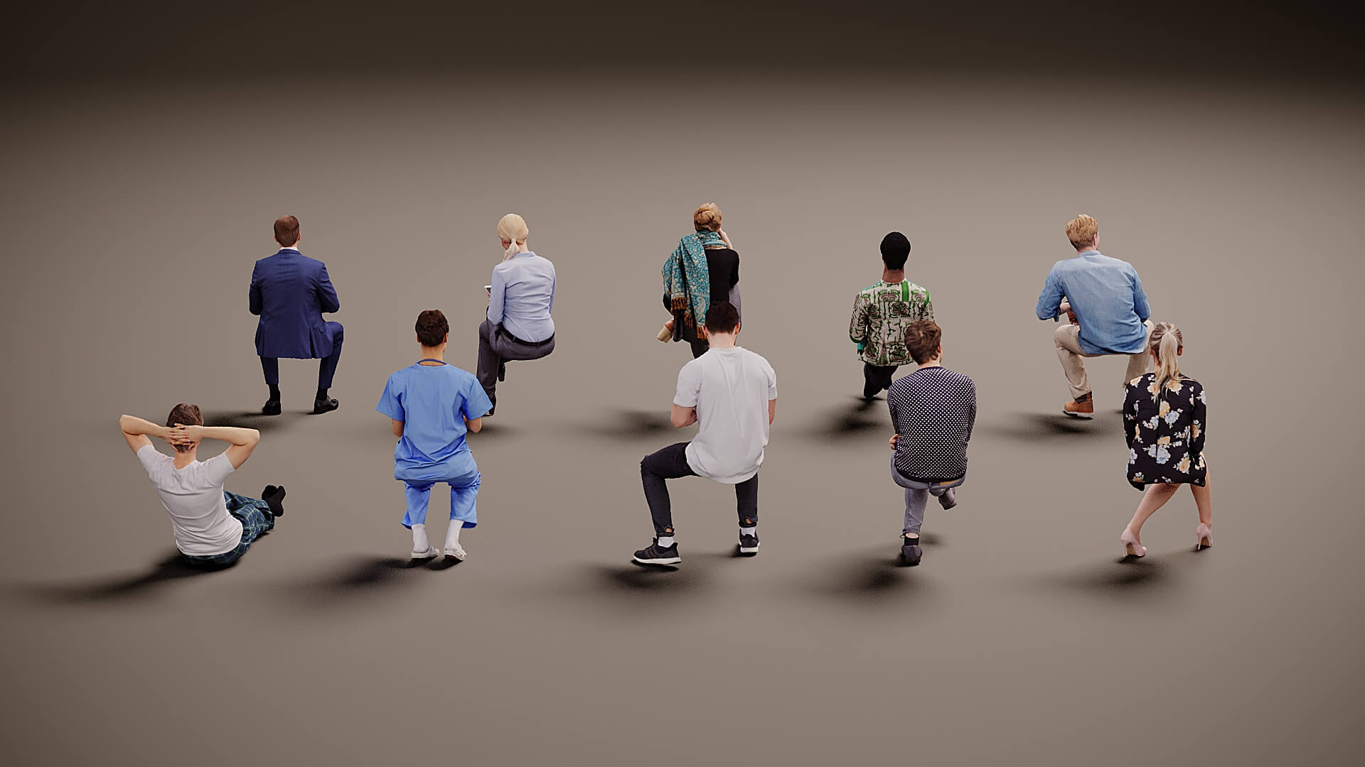 Models of People x 10 30 3D Model