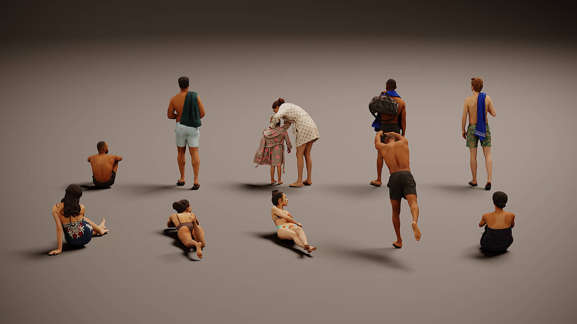 Models of People x 10 32 3D Model