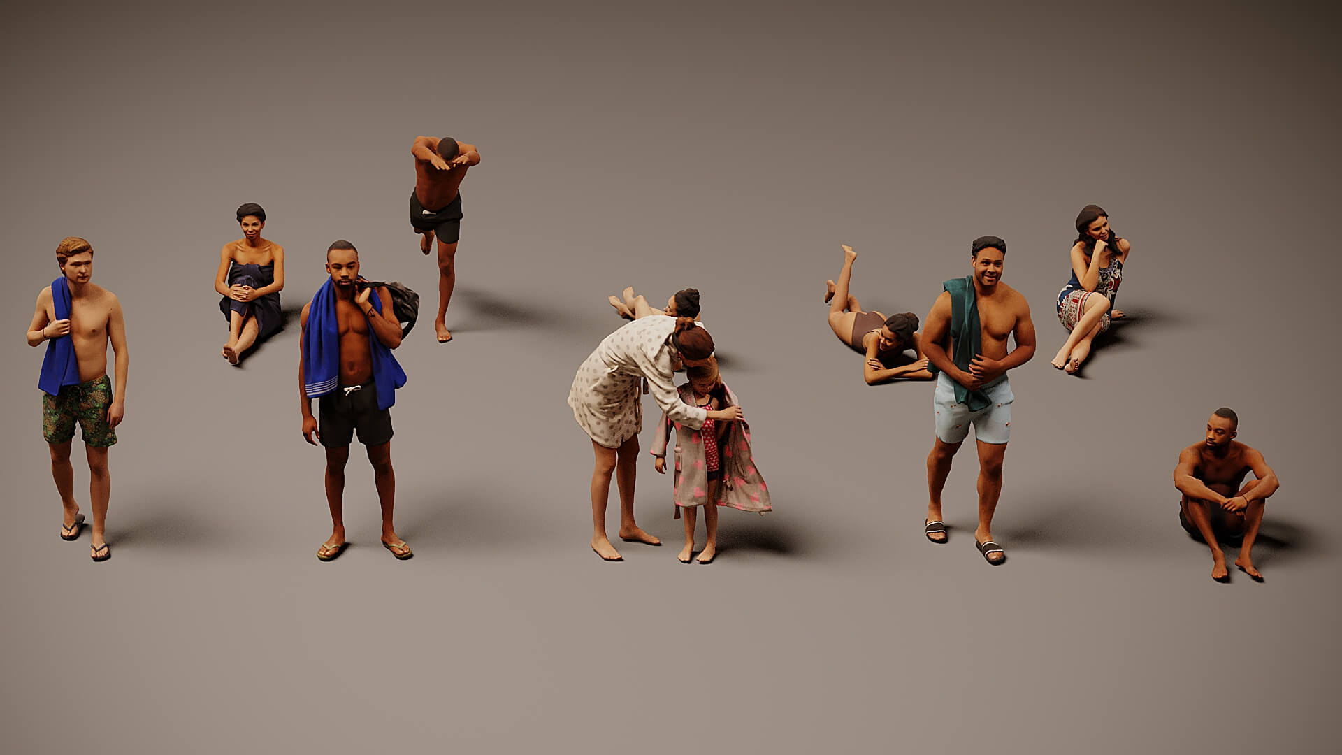 Models of People x 10 32 3D Model