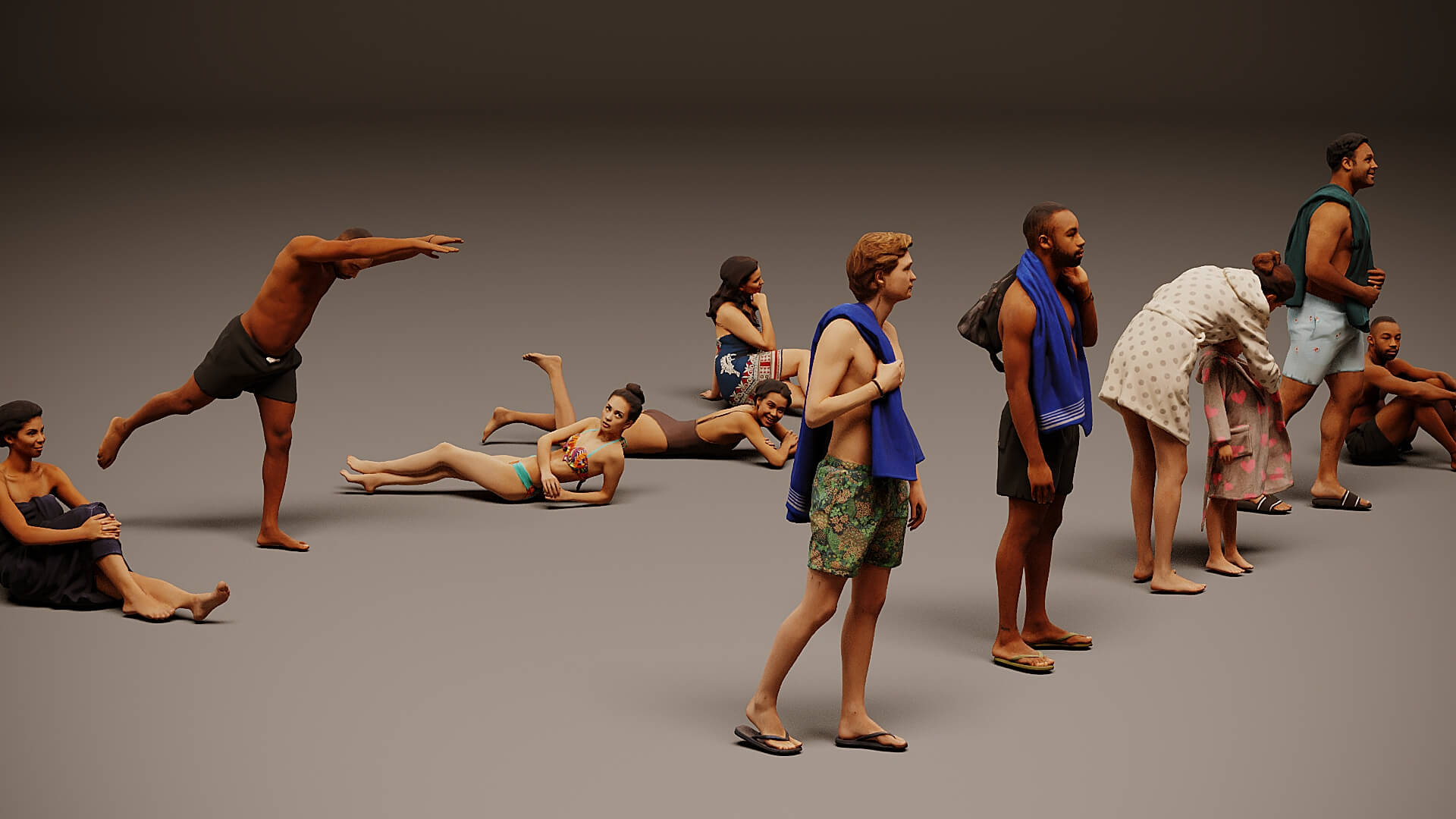 Models of People x 10 32 3D Model
