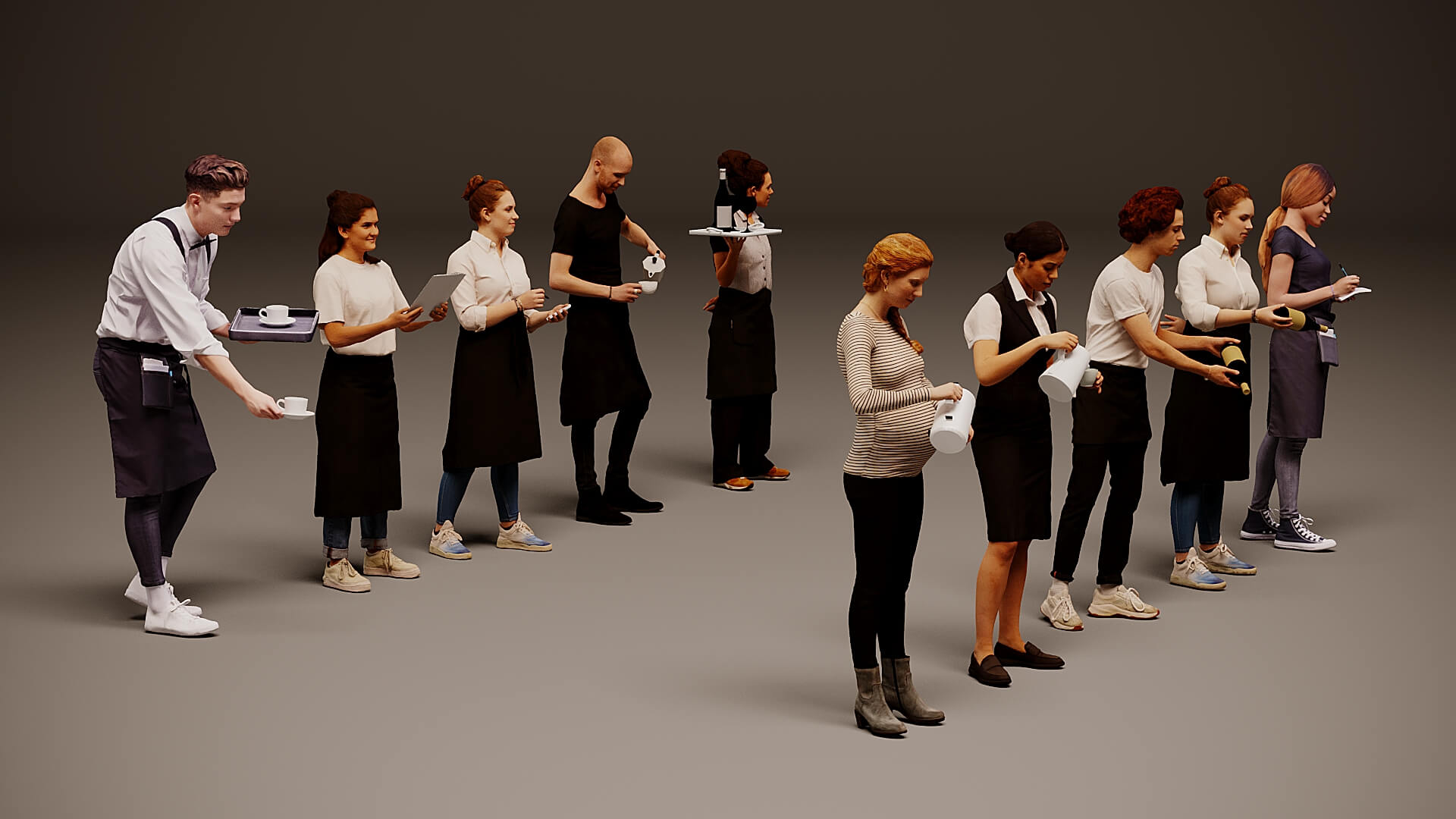 Models of People x 10 33 3D Model