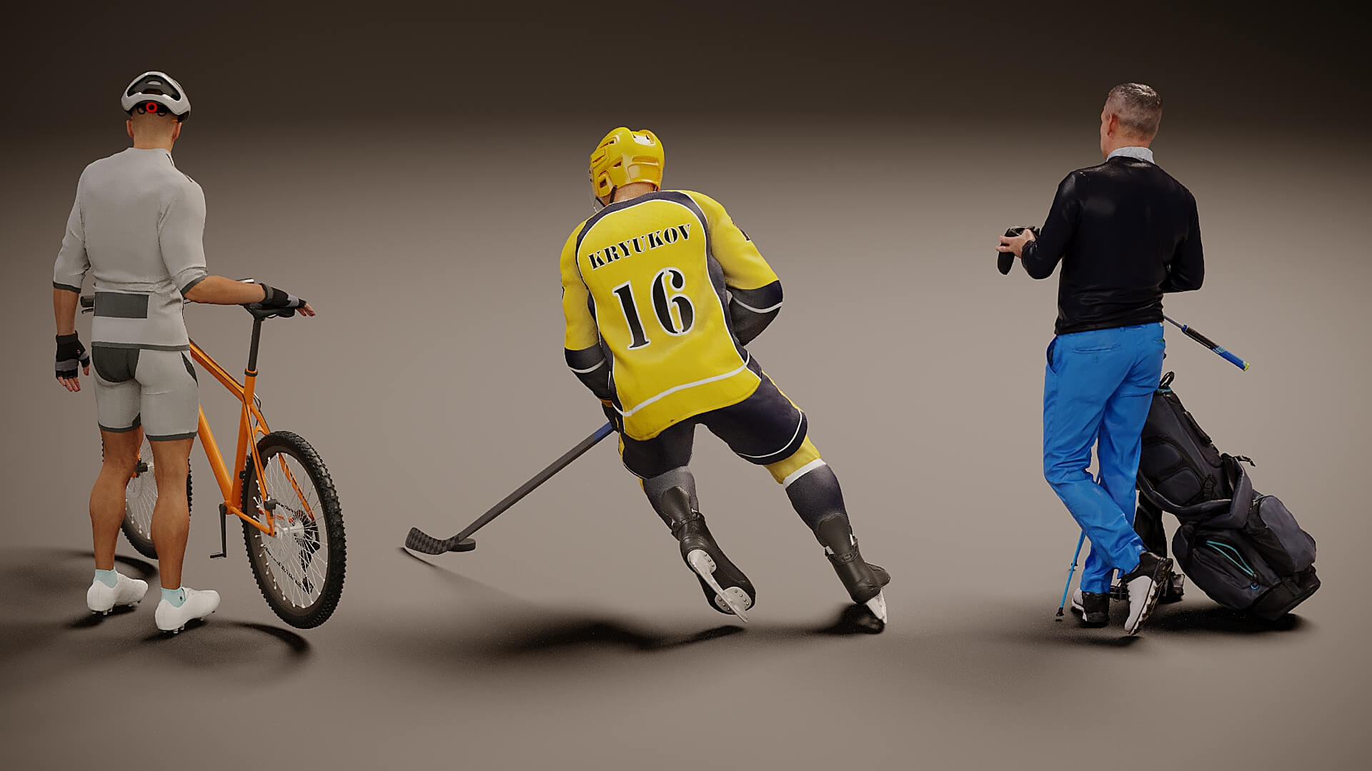 Models of People x 3 3D Model