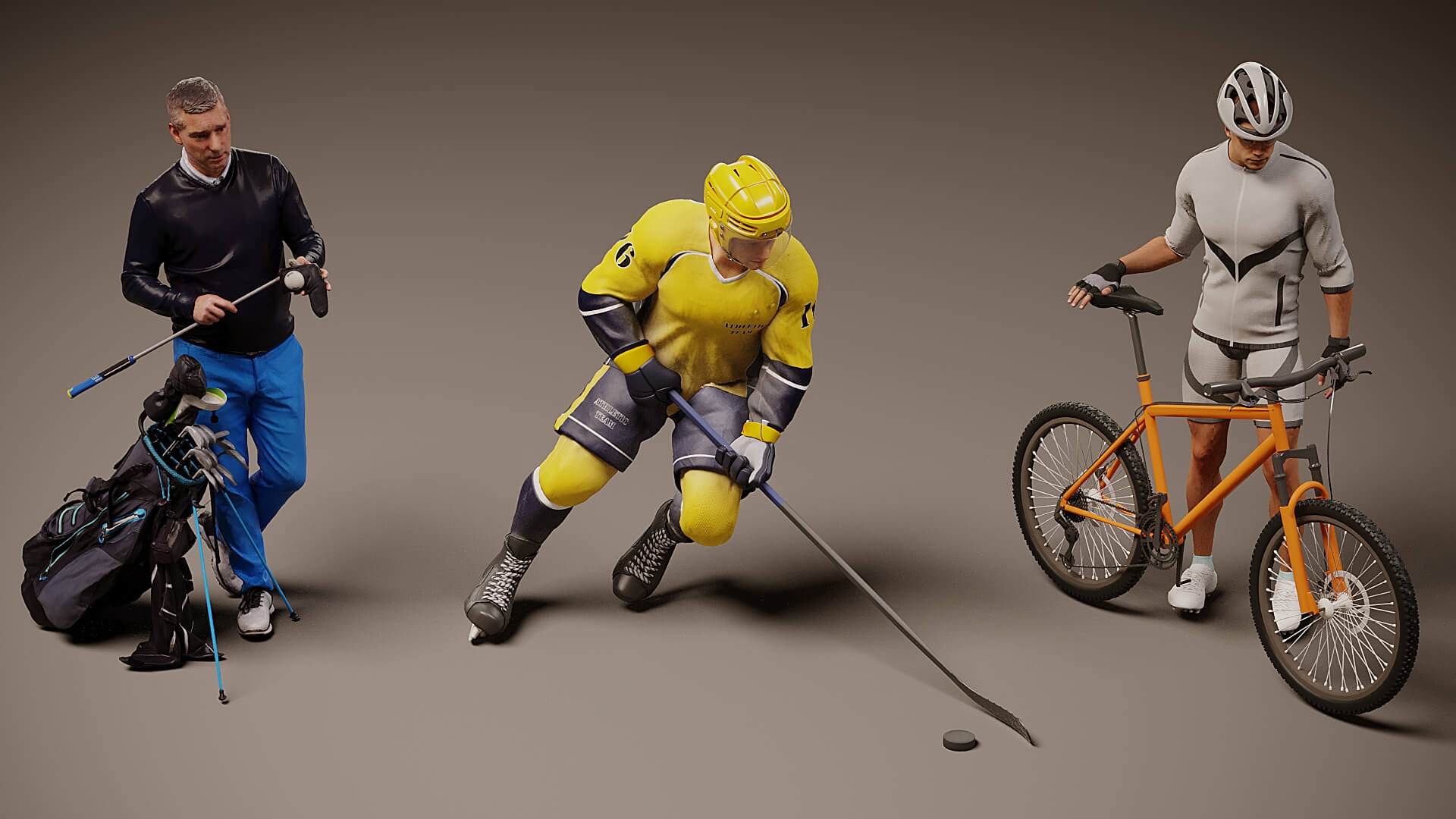 Models of People x 3 3D Model