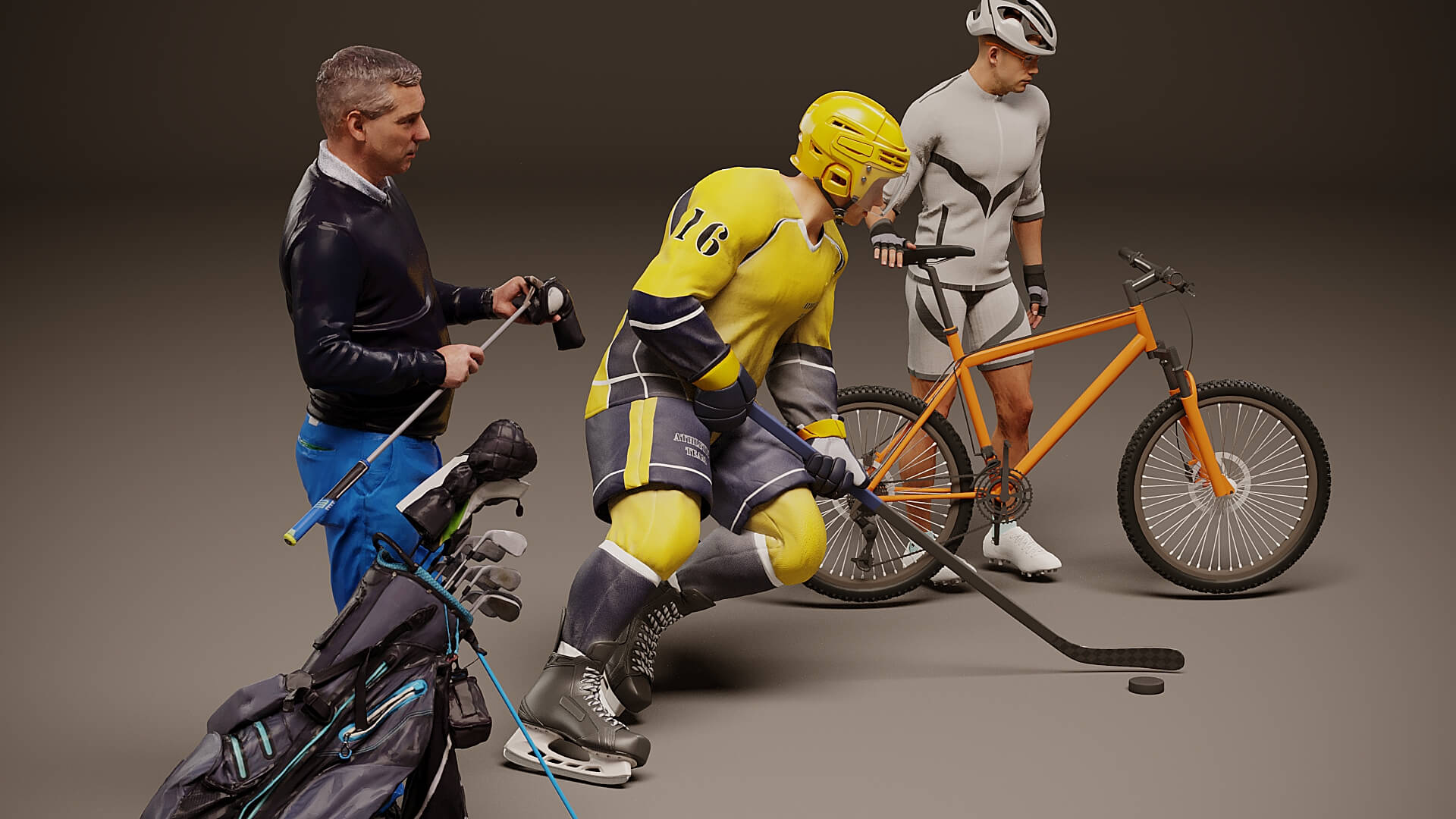 Models of People x 3 3D Model