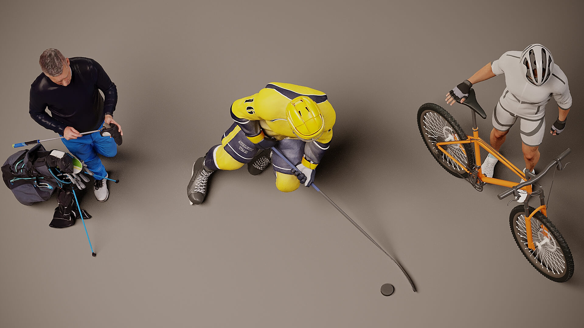 Models of People x 3 3D Model