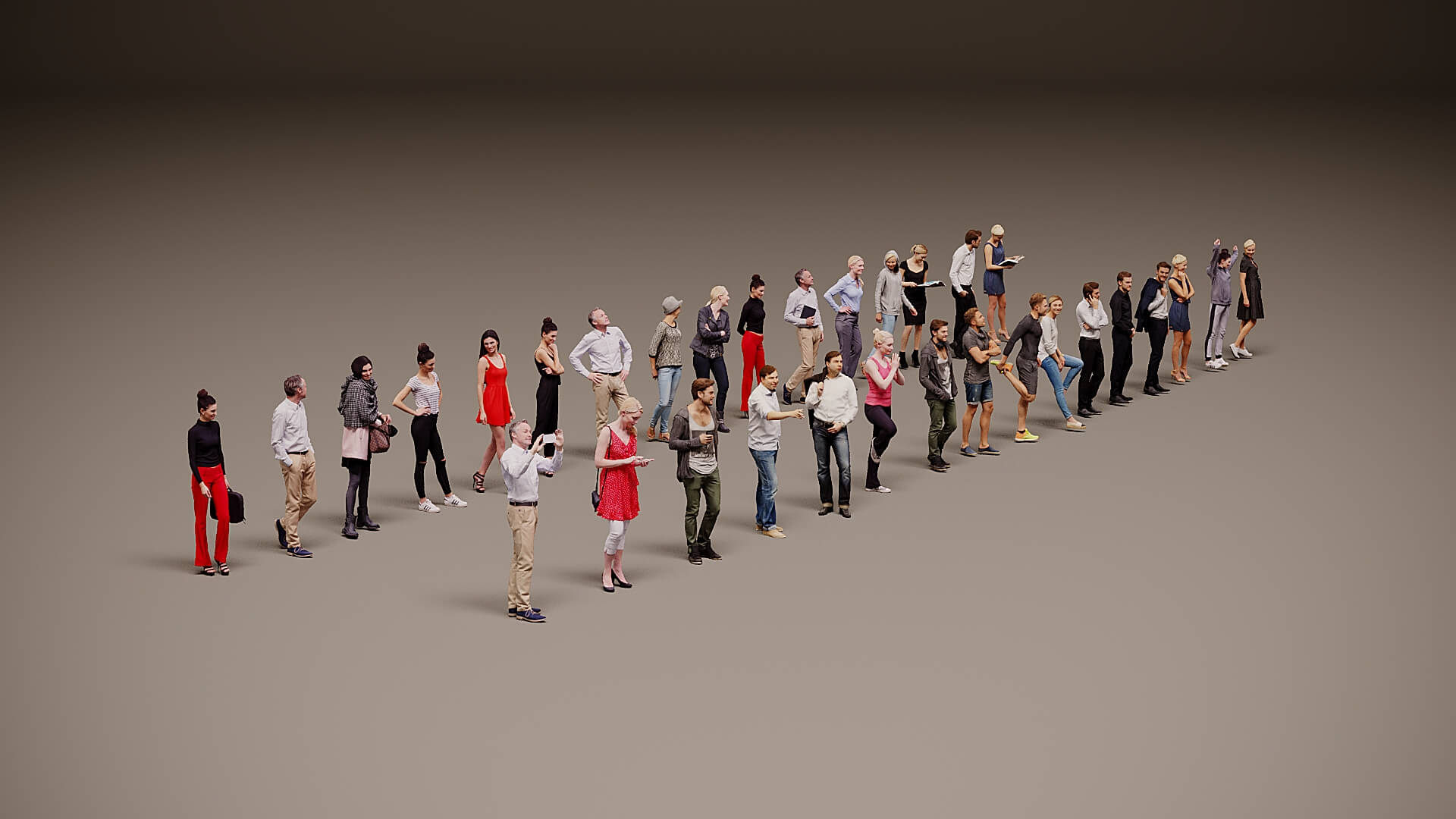 Models of People x 32 3D Model