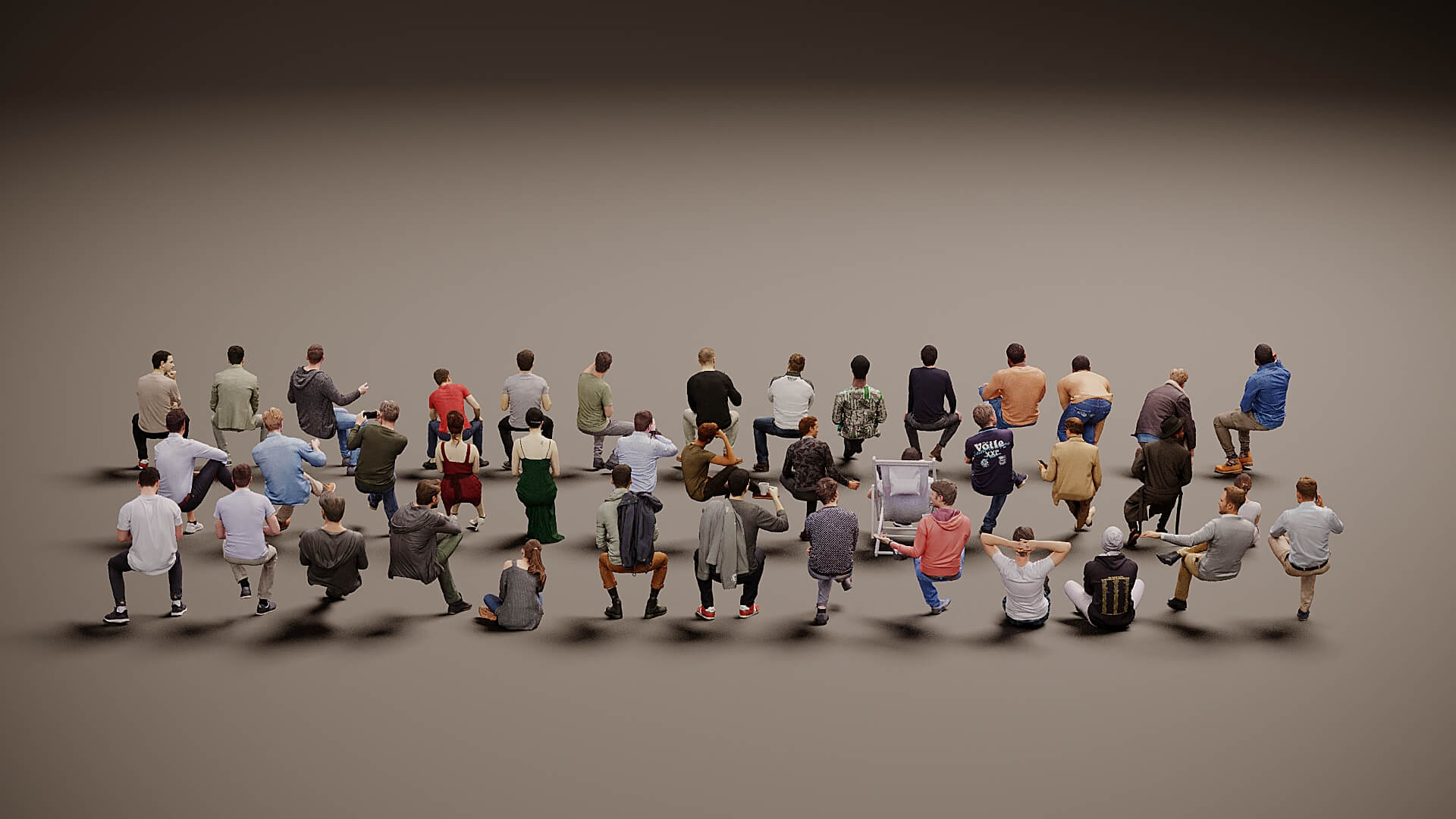 Models of People x 40 3D Model