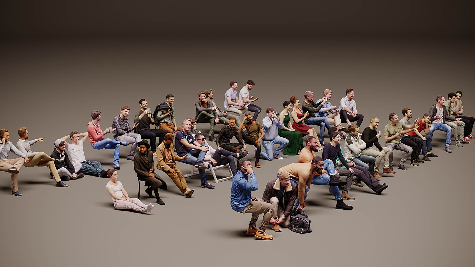 Models of People x 40 3D Model