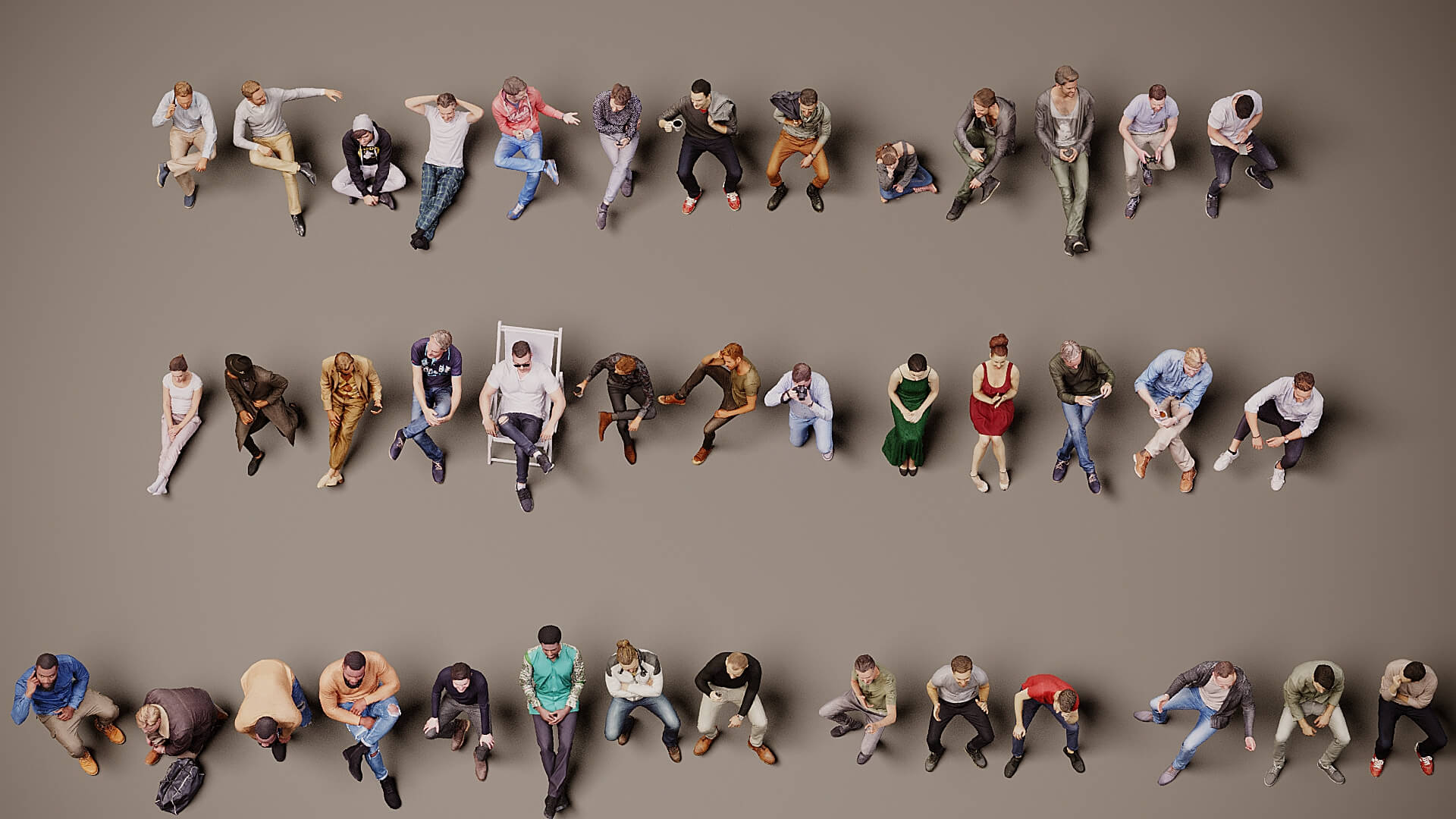 Models of People x 40 3D Model