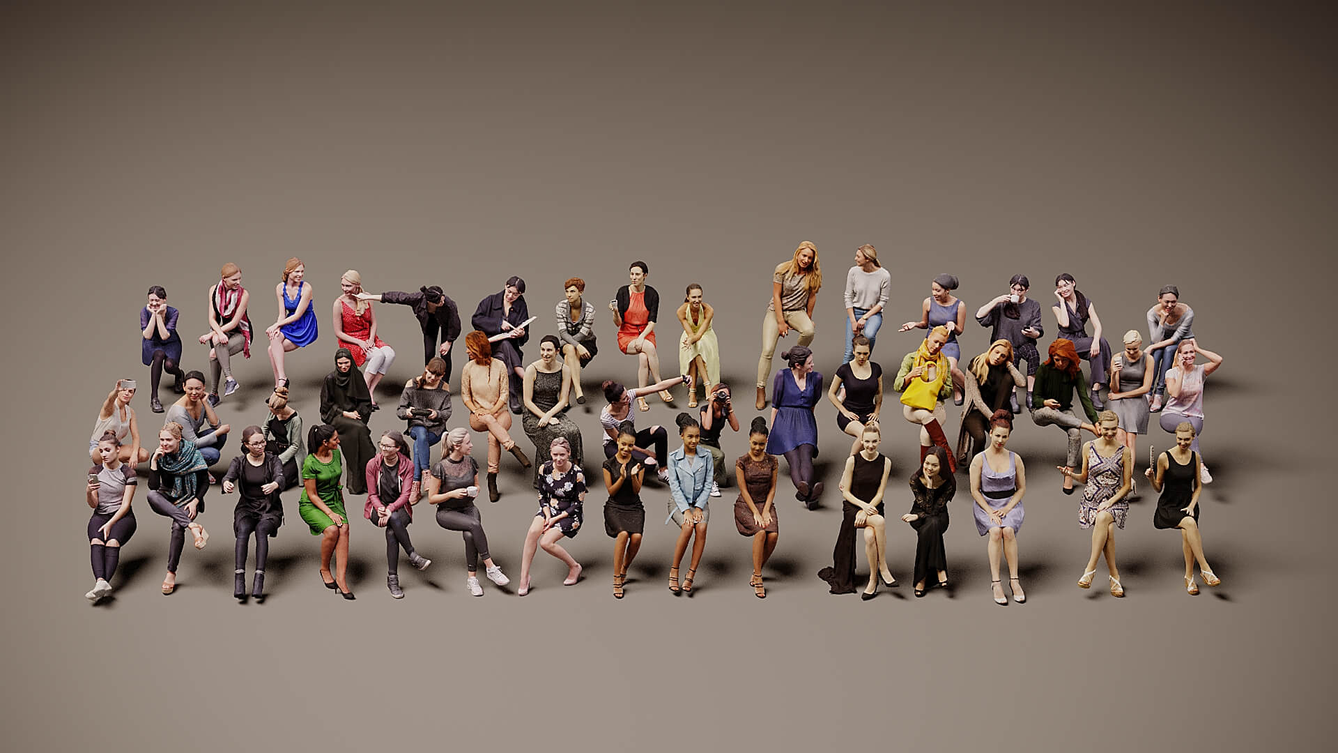 Models of People x 46 3D Model
