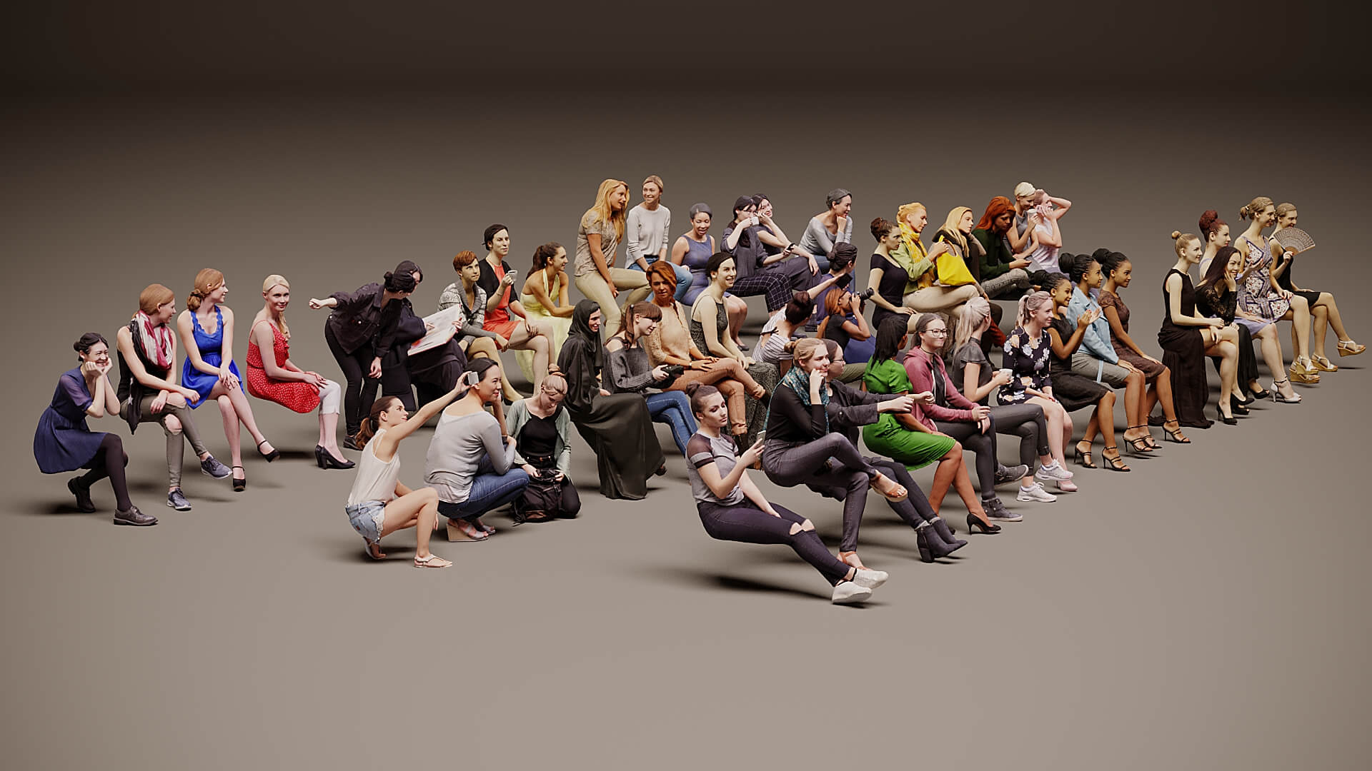 Models of People x 46 3D Model