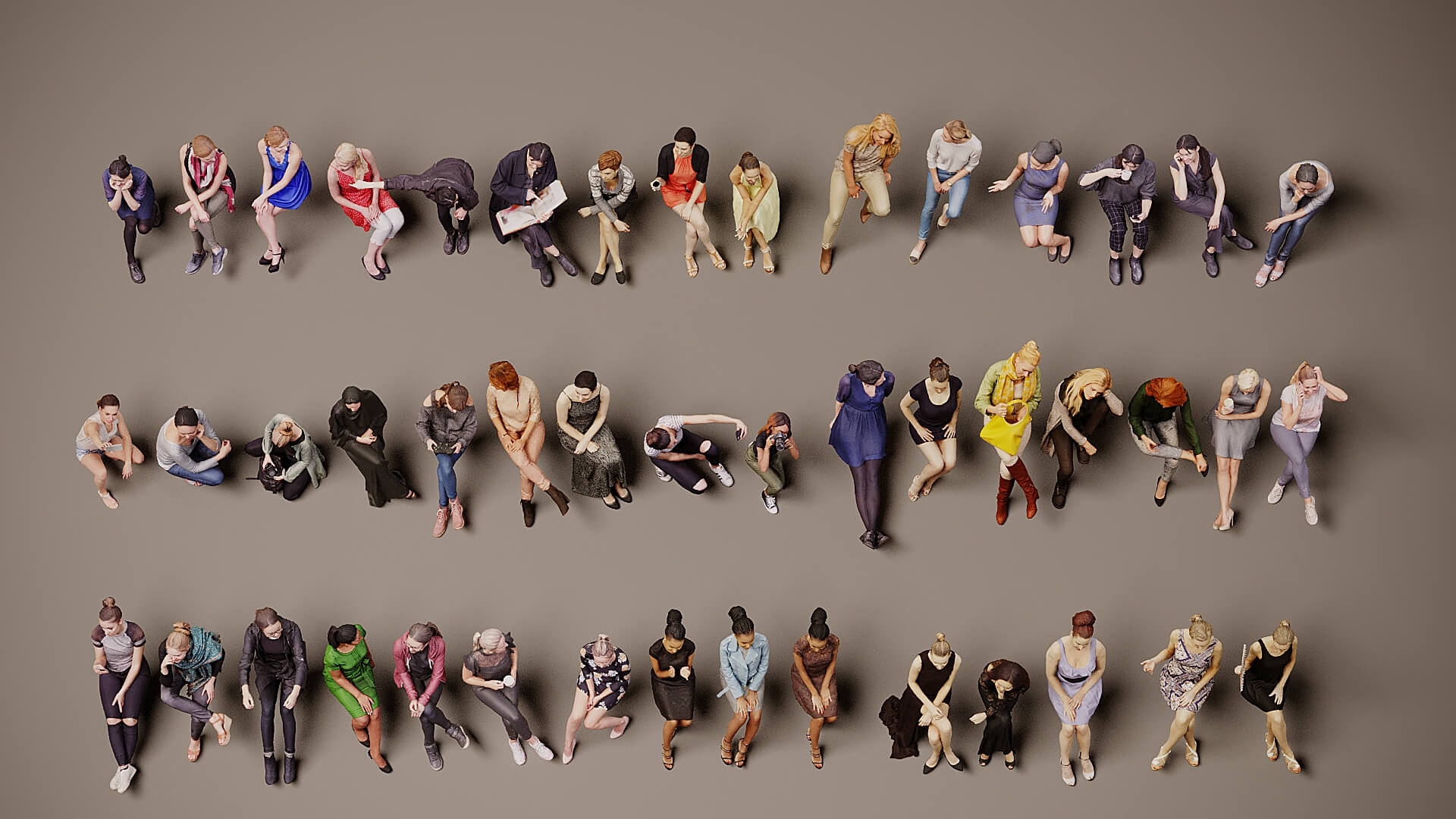 Models of People x 46 3D Model