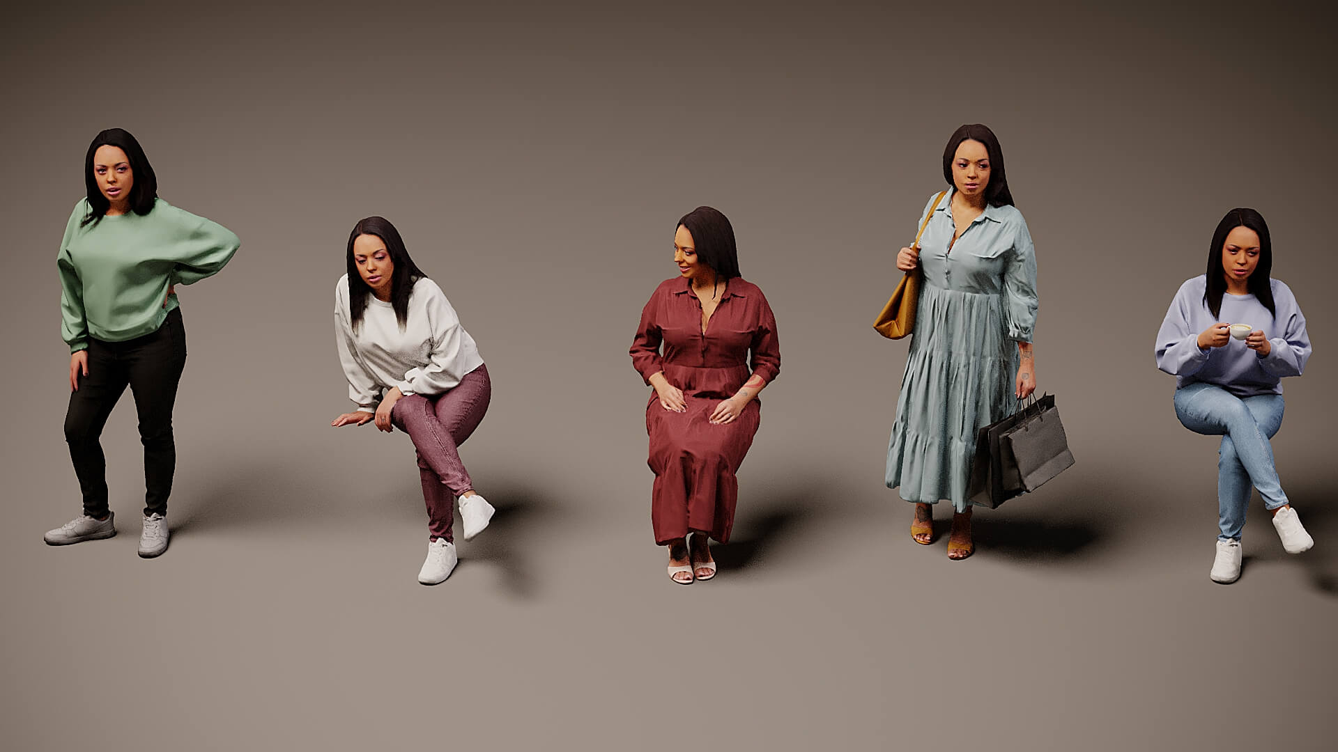 Models of People X 5 02 3D Model