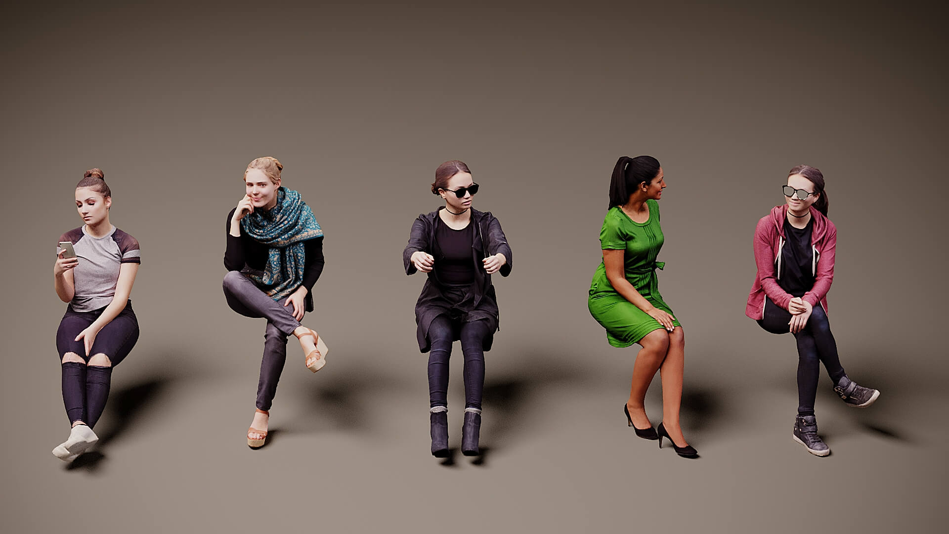 Models of People X 5 19 3D Model