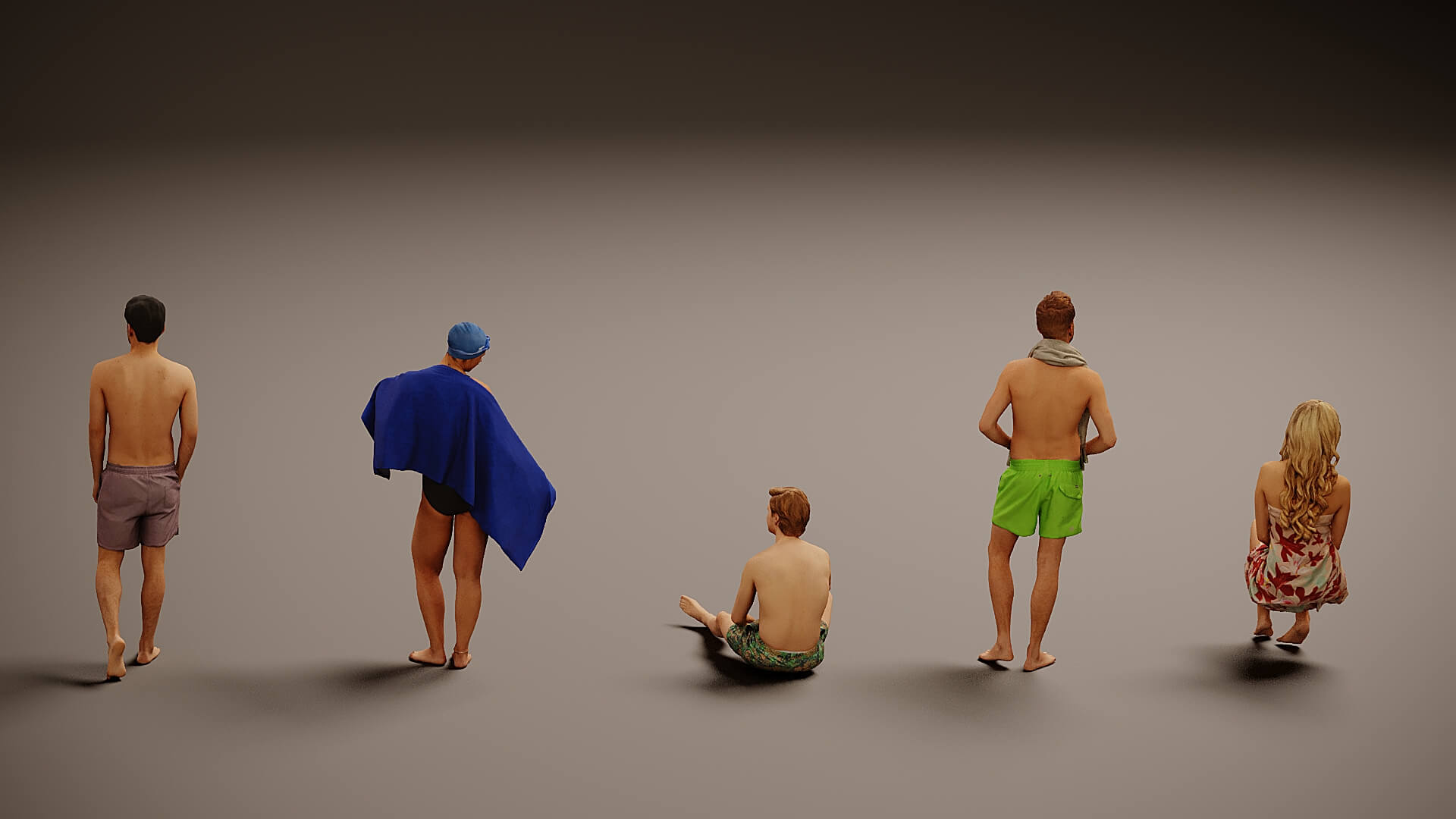 Models of People x 5 21 3D Model