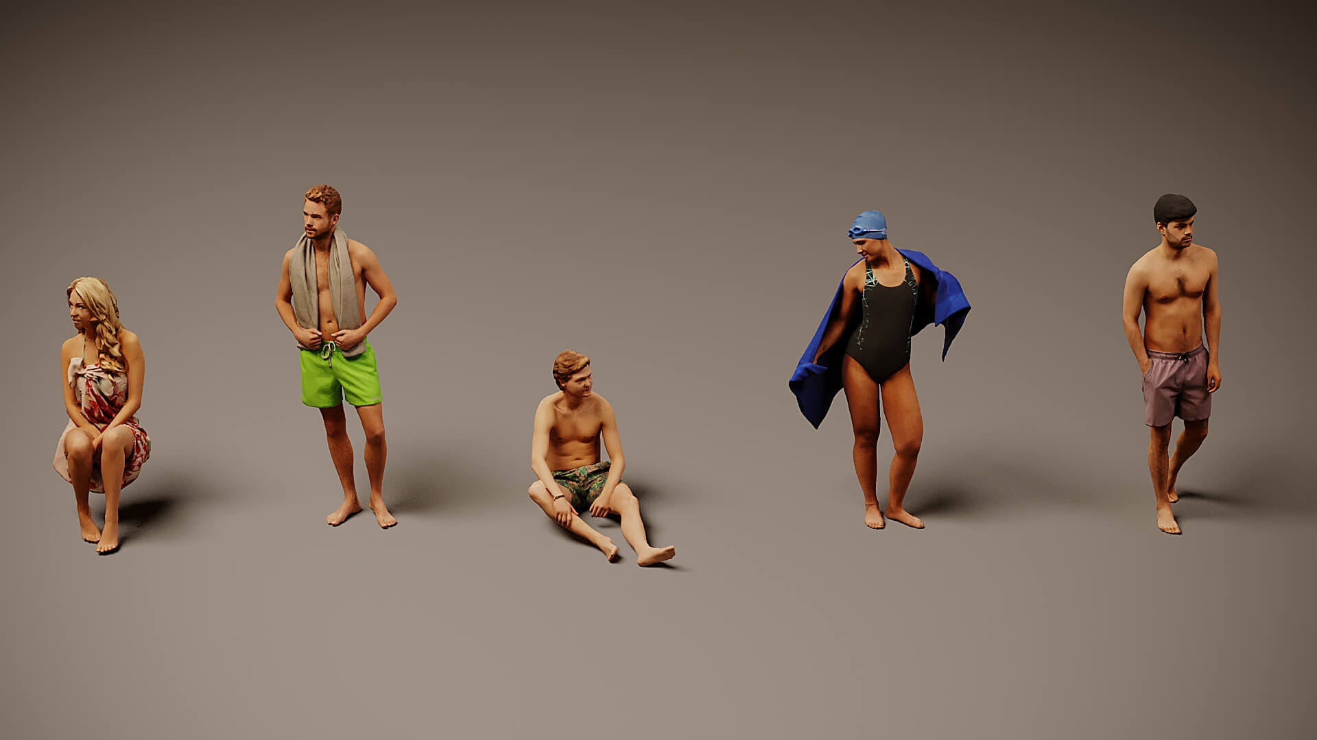 Models of People x 5 21 3D Model